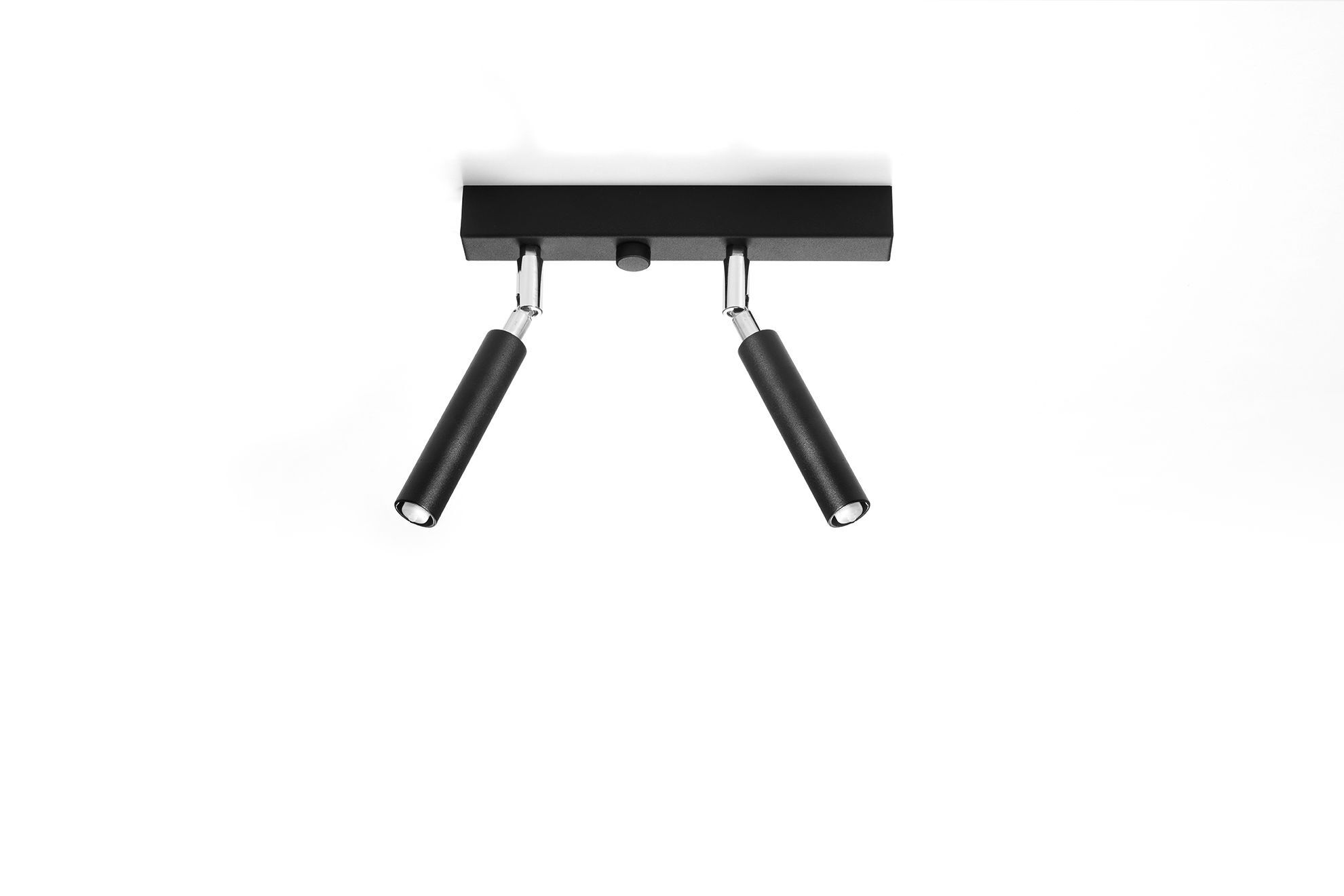 Spot Strahler Schwarz Metall 25 cm klein 2-flammig