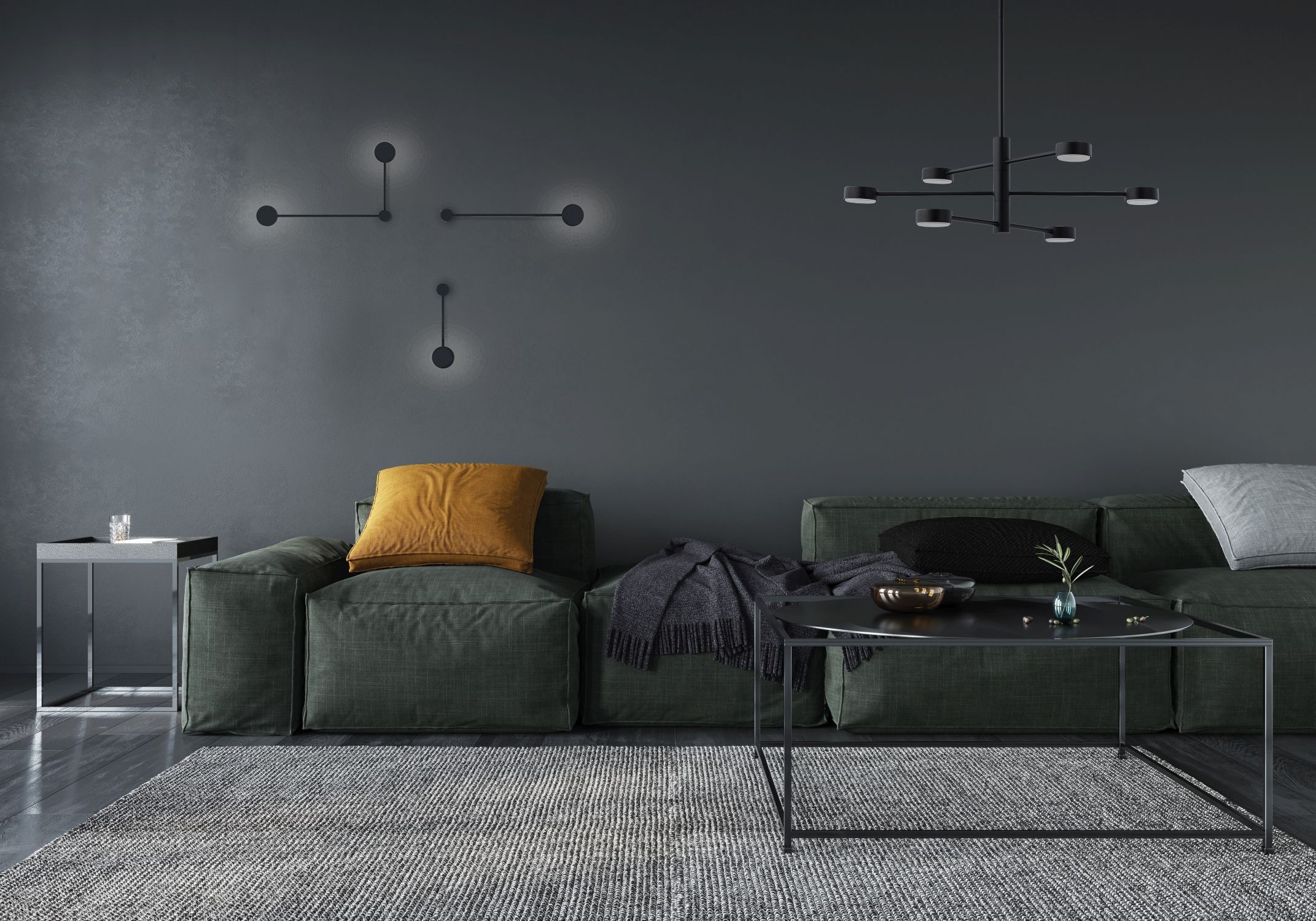 Wandlampe GX53 Schwarz Metall Modern 32,5 cm ONORA