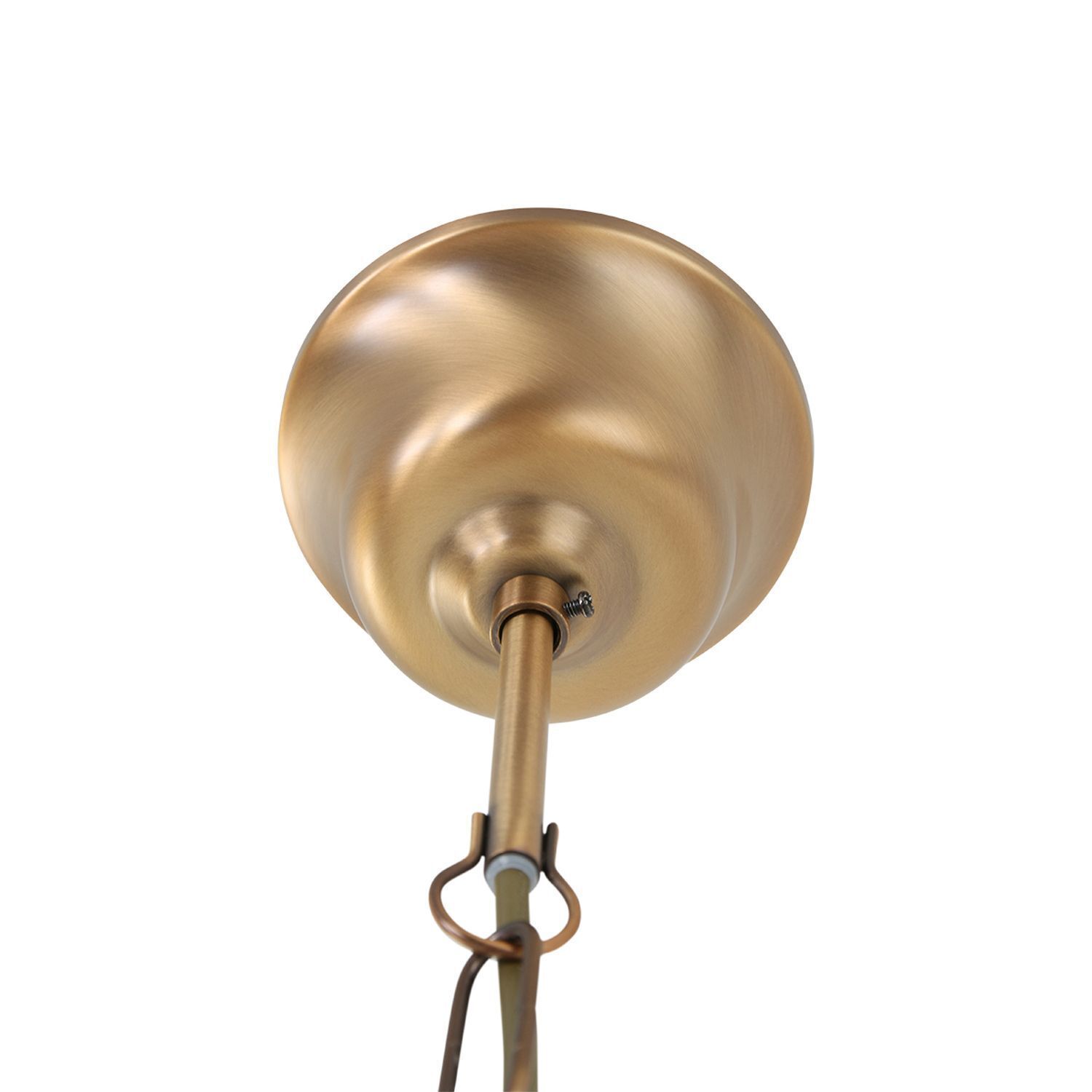 Hängelampe Glas Metall in Bronze B:23 cm E14 elegant