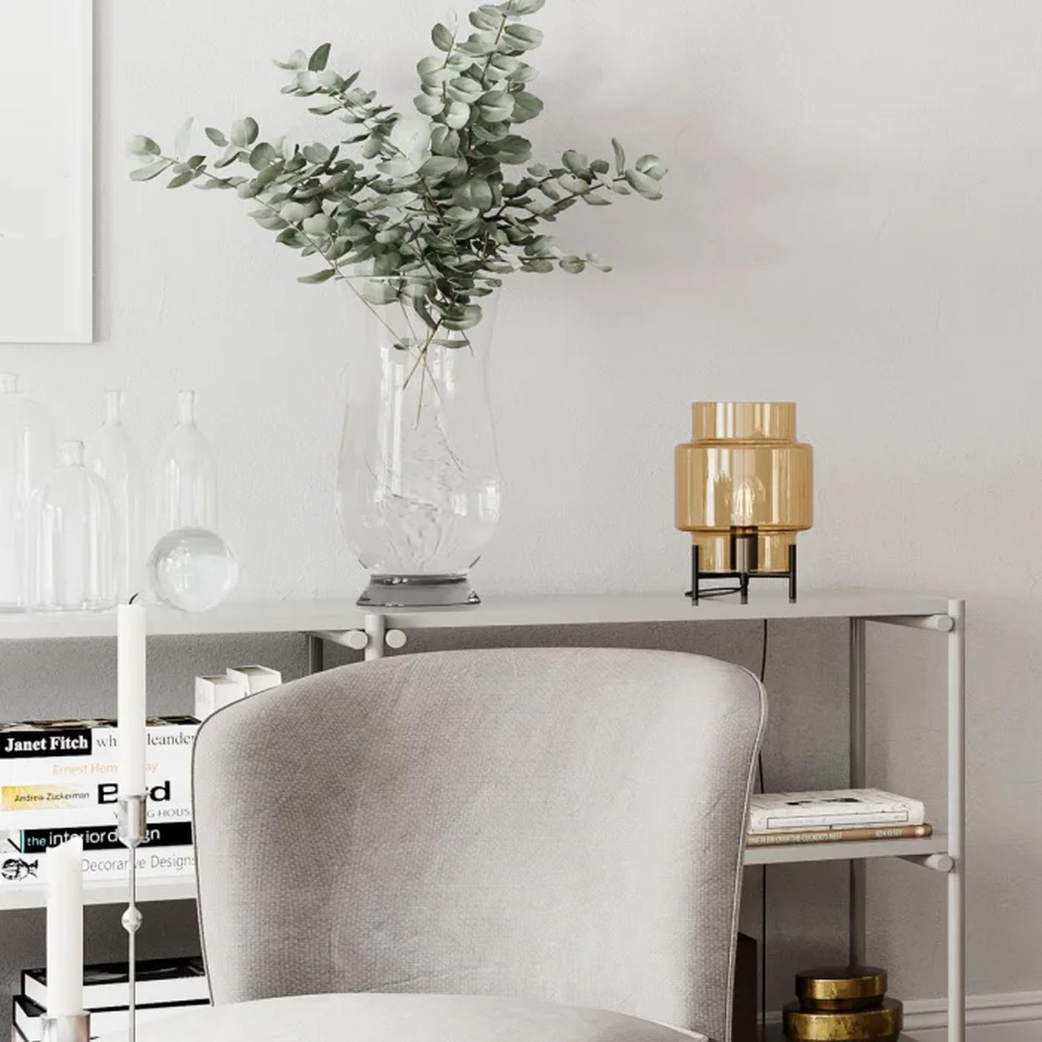 eucalyptus, vasen-deko, gläser, lampen-glas, möbel-aksesuar