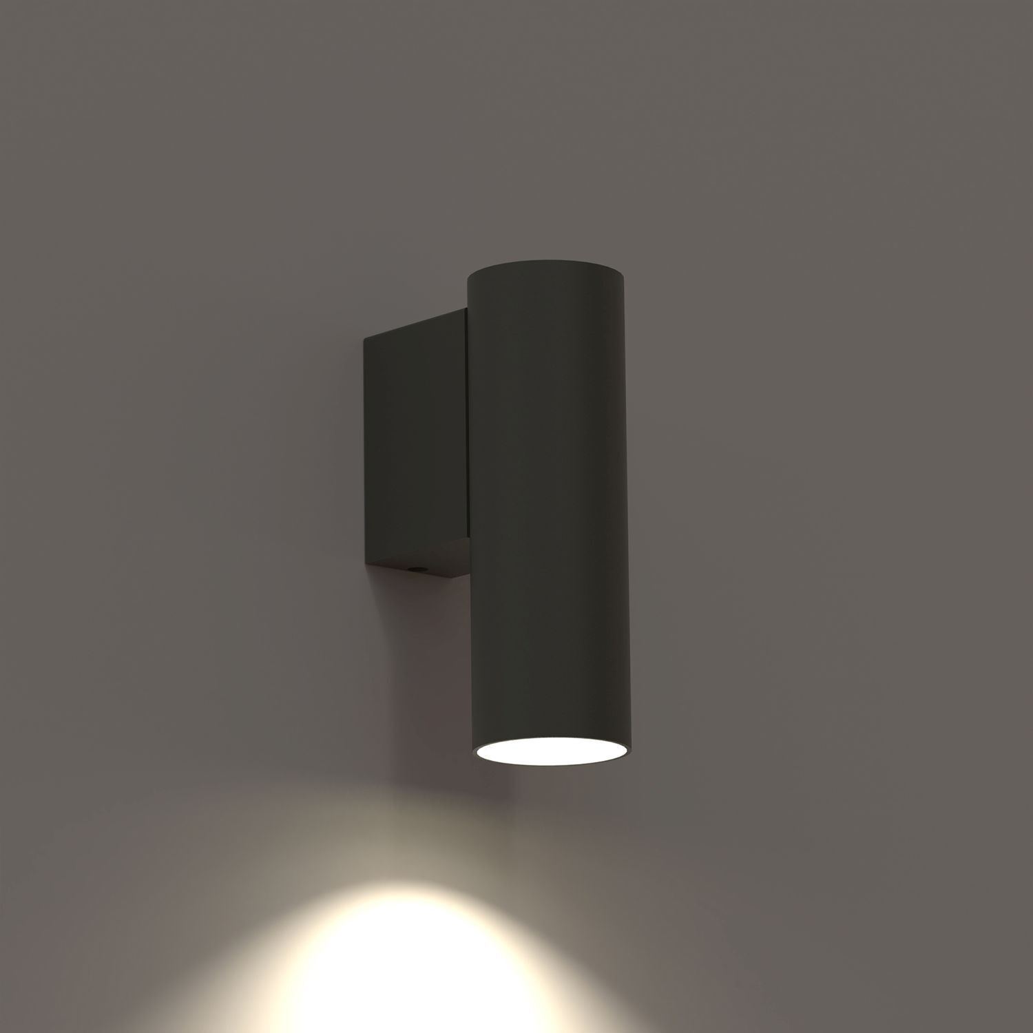 Wandleuchte Grau GU10 R35 Metall Modern H: 12 cm klein