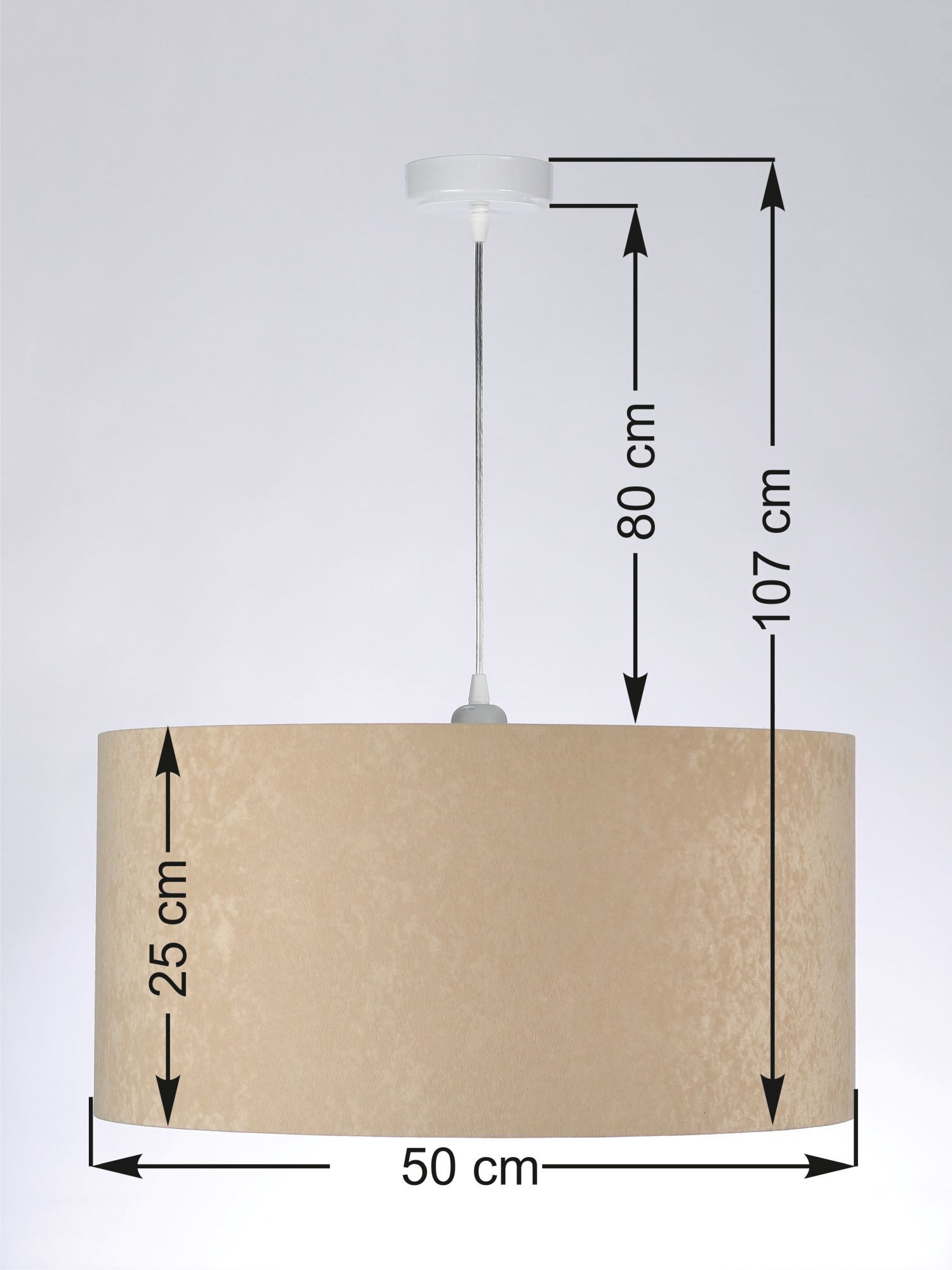 Hängeleuchte AYLMER Beige Weiß Retro rund Esstisch Lampe