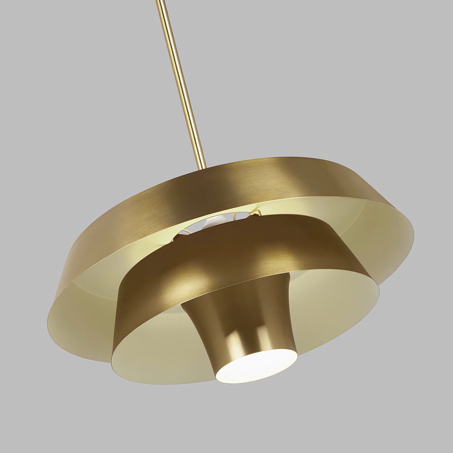 Deckenlampe Metall in Messing Ø46cm Mid Century