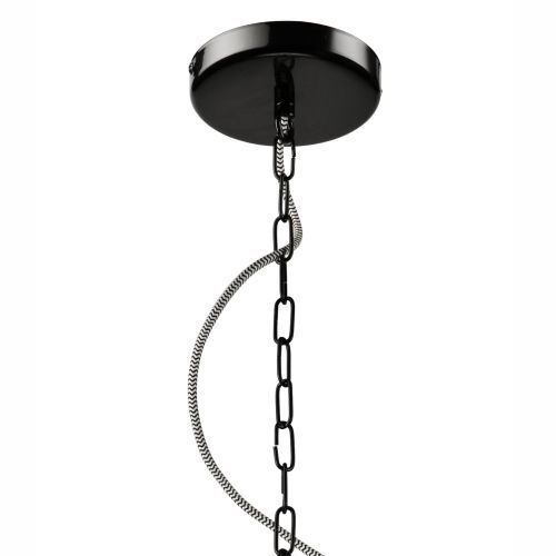 Schwarz Pendelleuchte Metall Design Esstisch