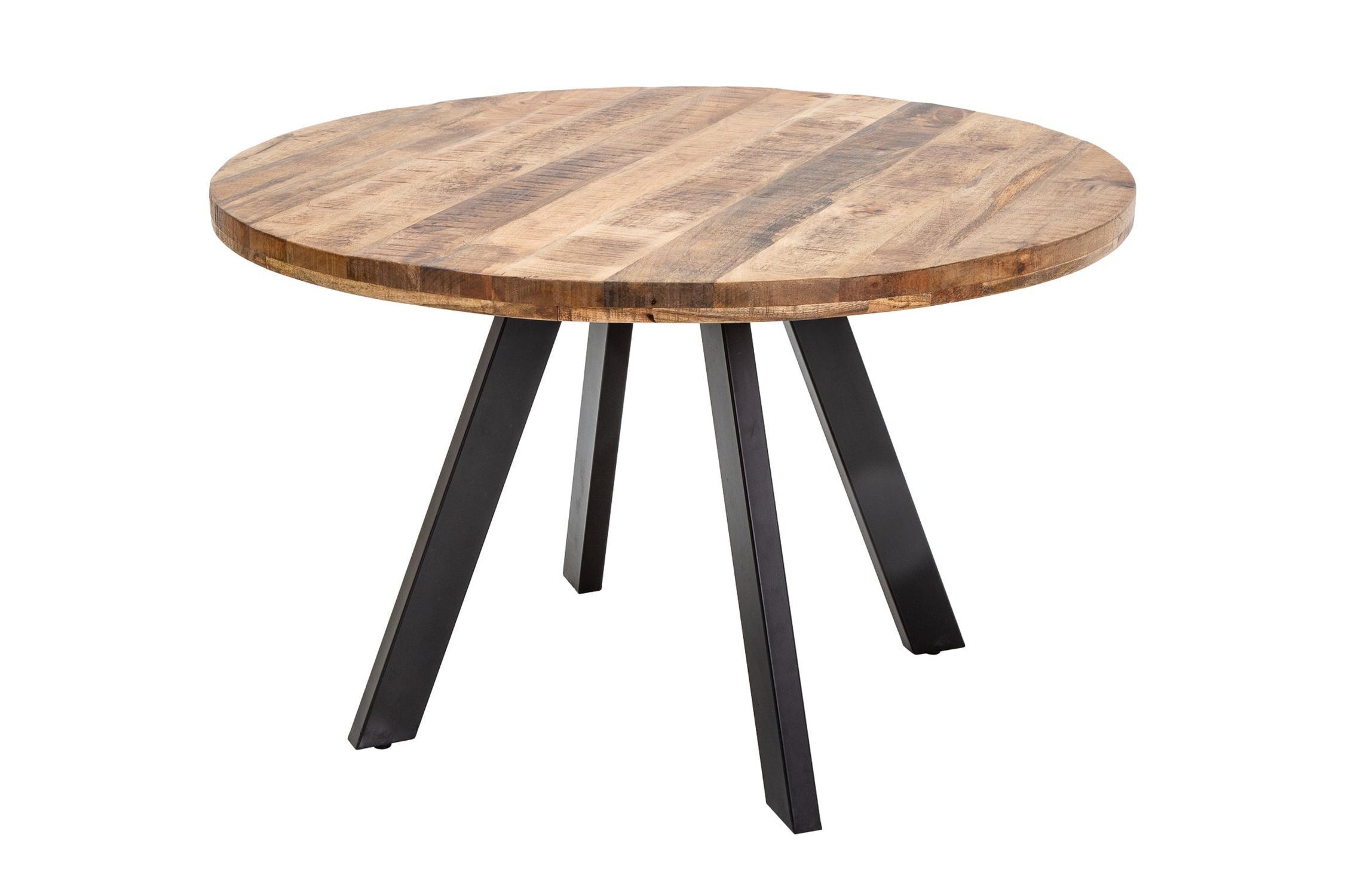 Esstisch rund Ø 120 cm Mango Holz Metall Industrial Design