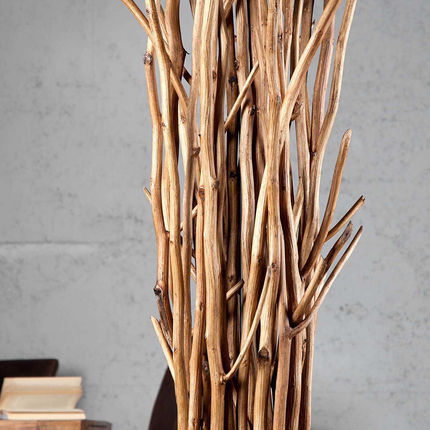 Eindrucksvolle Standlampe Modern 175cm Treibholz Holz