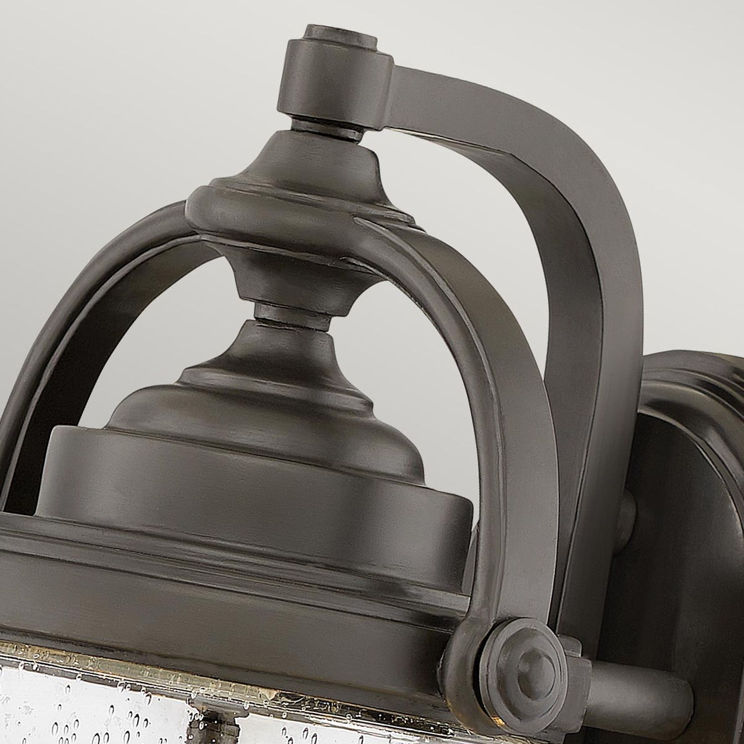 Außenlampe Wand Glas E14 IP44 43,2 cm hoch 2x E14 Vintage Bronze