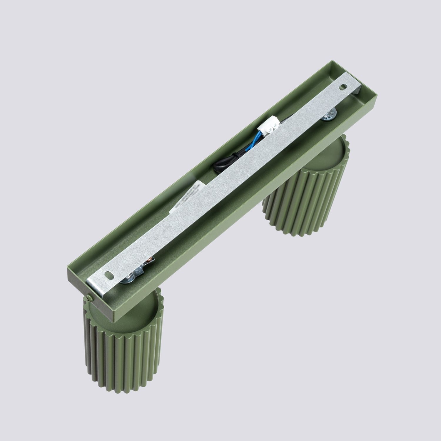 Deckenstrahler 2-flammig B: 30 cm klein schwenkbar GU10 Grün