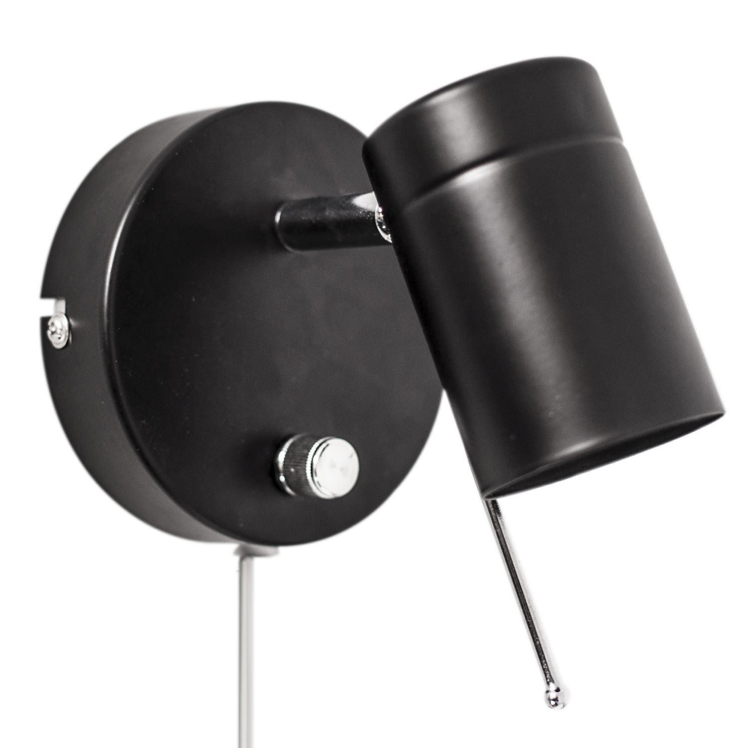 Wandspot mit Stecker Schalter B: 11 cm klein Schwarz GU10