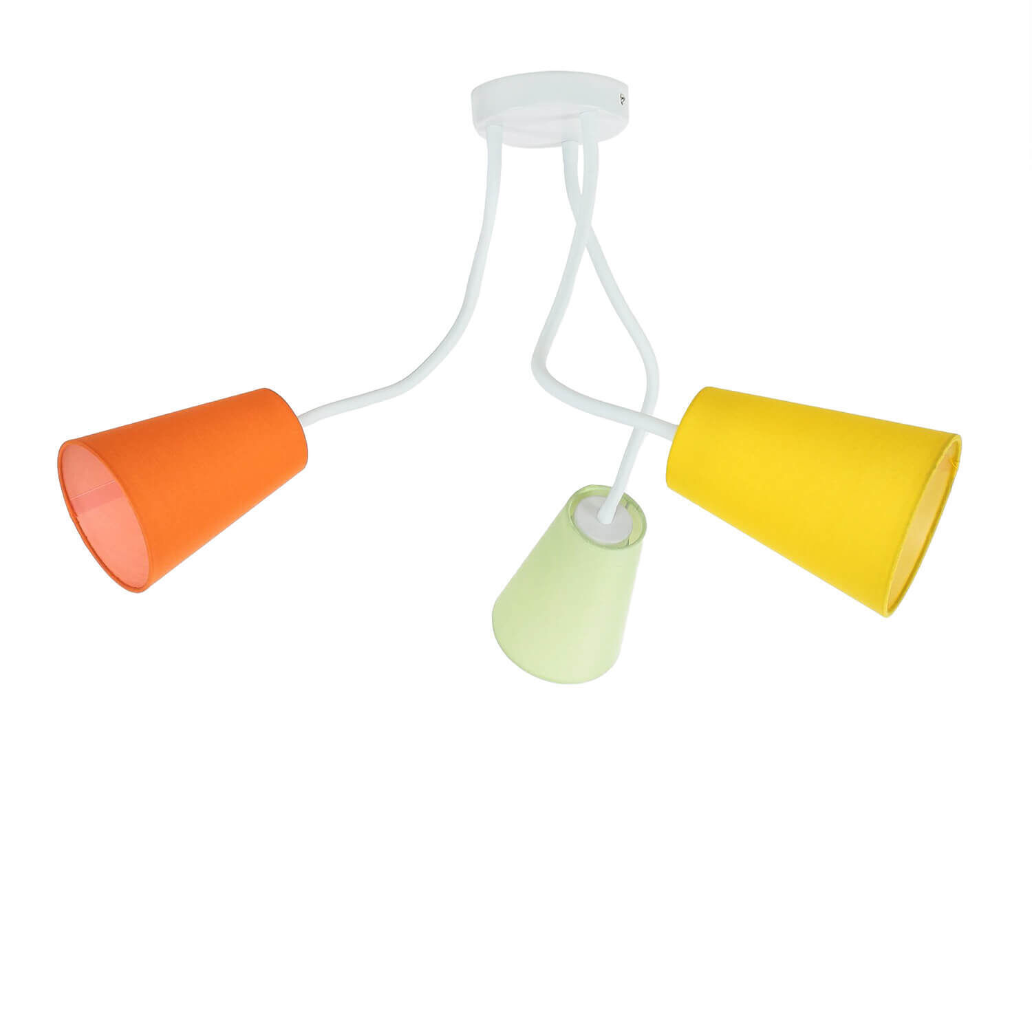 Bunte Deckenlampe 3-flmg Orange Gelb Grün flexibel Lampe, Lampenschirm, Beleuchtung