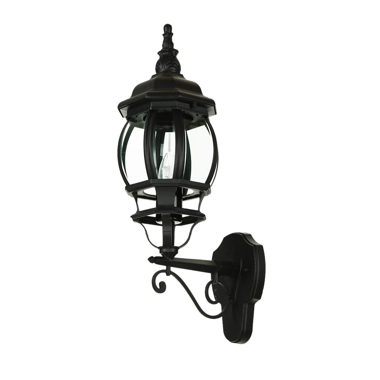 Schwarze Wand Außen Lampe rustikal regenfest BREST Lampe