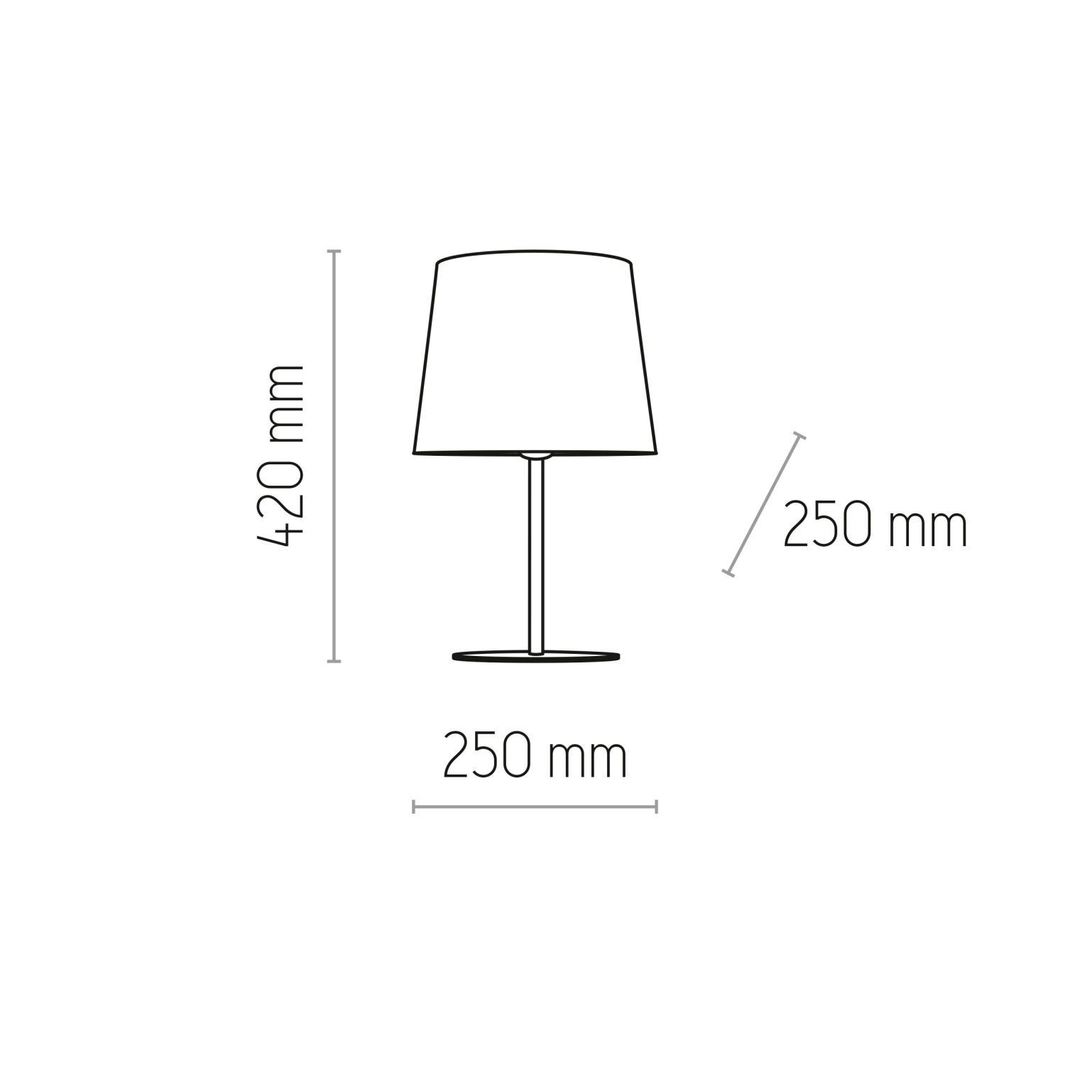 Tischleuchte Nachttisch Stoff Schirm 41,5 cm Modern
