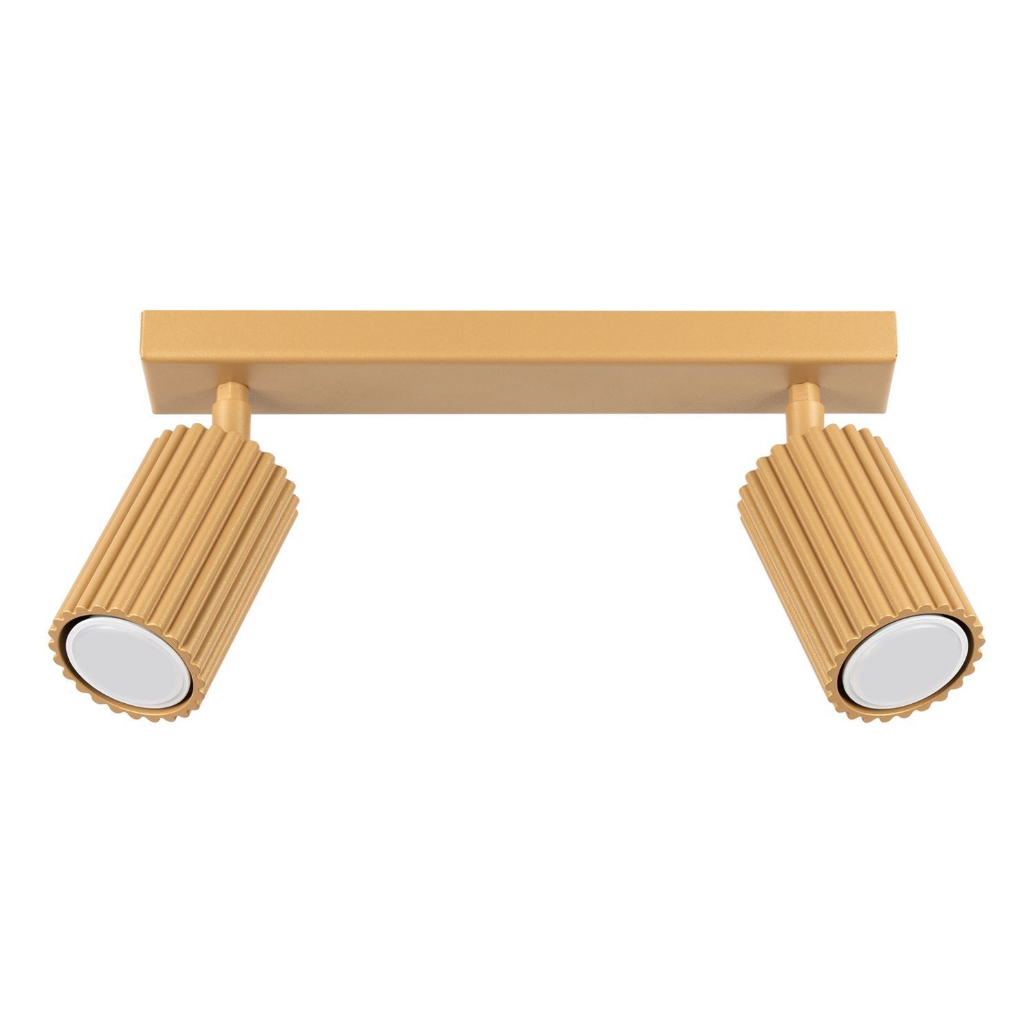 Deckenstrahler in Gold 2-flammig GU10 B: 30 cm schwenkbar