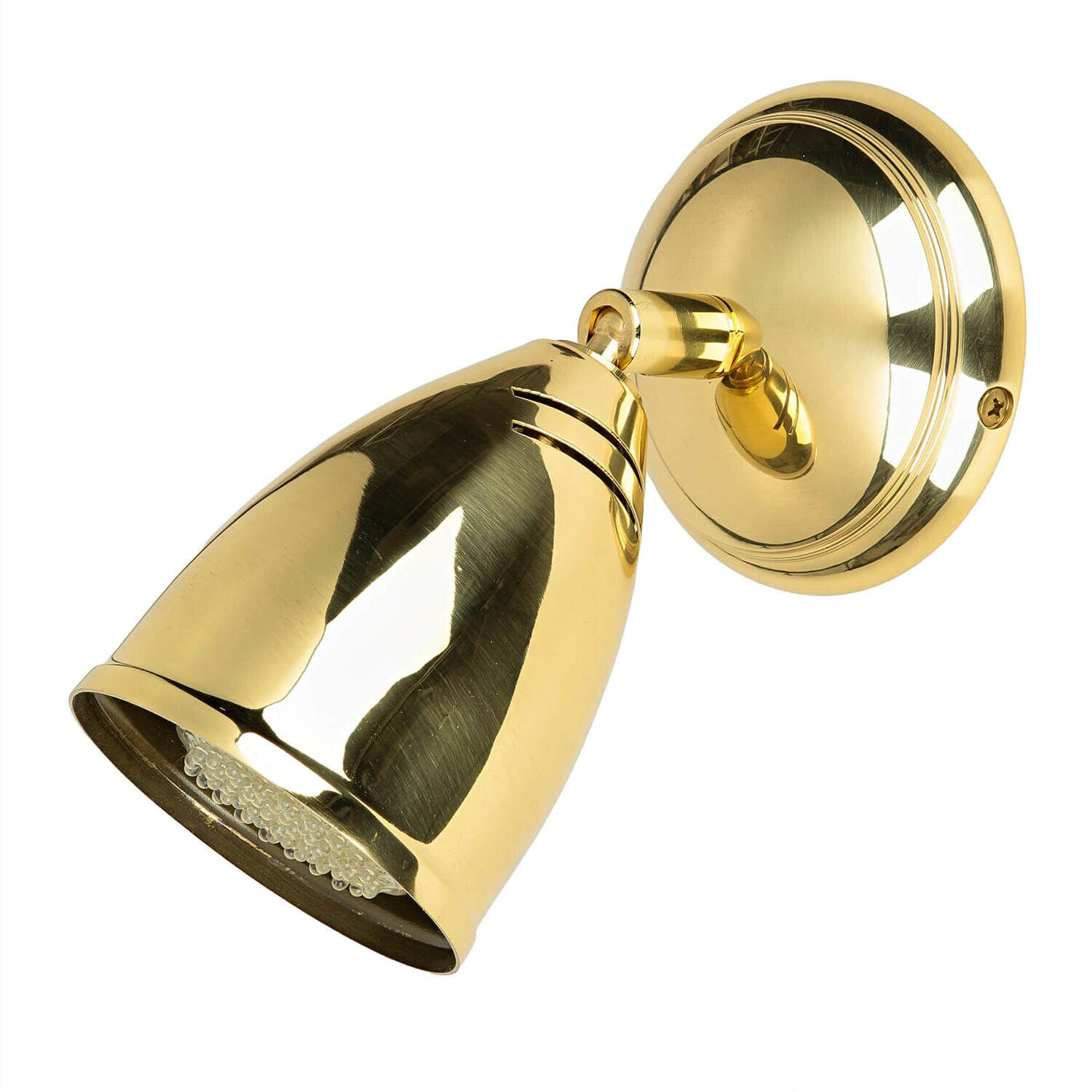 Spot Lampe klein Messing massiv E27 verstellbar Beleuchtung, Drinnen