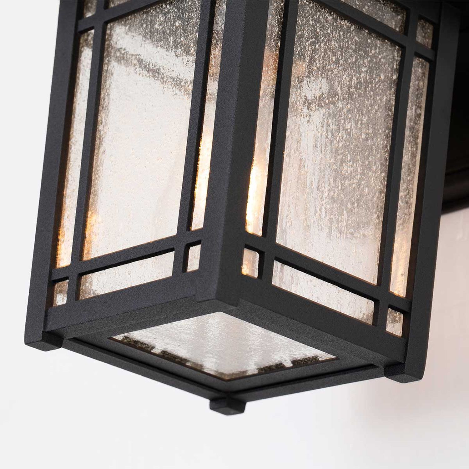 Außenleuchte Wand E27 IP44 H: 24,8 cm Aluminium Glas