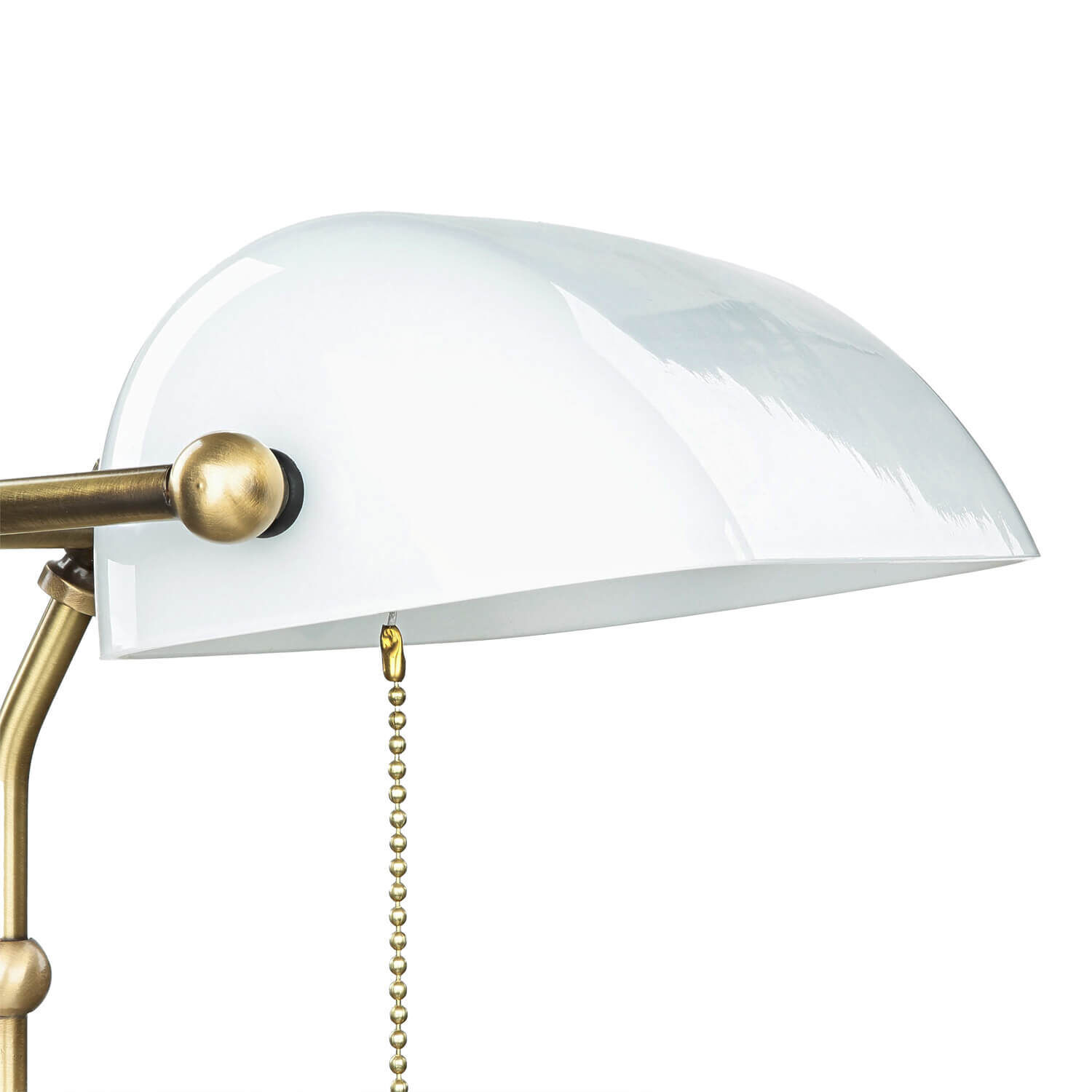 Tischlampe Messing in Bronze mit Glas Premium Lampe, Lampenschirm, Tischlampe