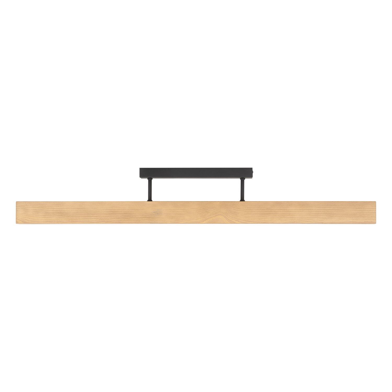 LED Deckenlampe Holz Metall 96 cm lang H: 16,5 cm 3000 K Bank, Mobiliar, Regal