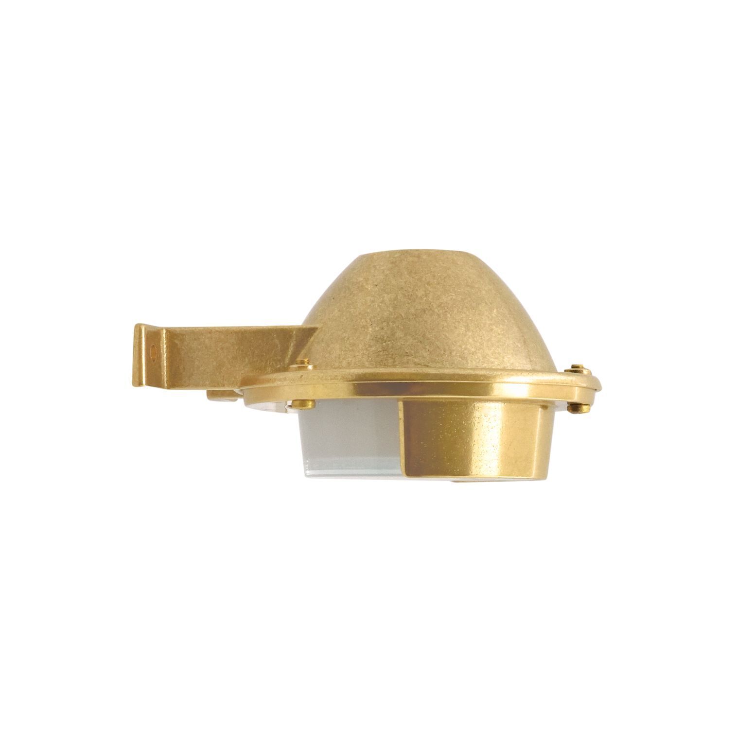 Wandleuchte außen Glas Echt-Messing G9 IP64 14 cm breit Bronze, Wasser