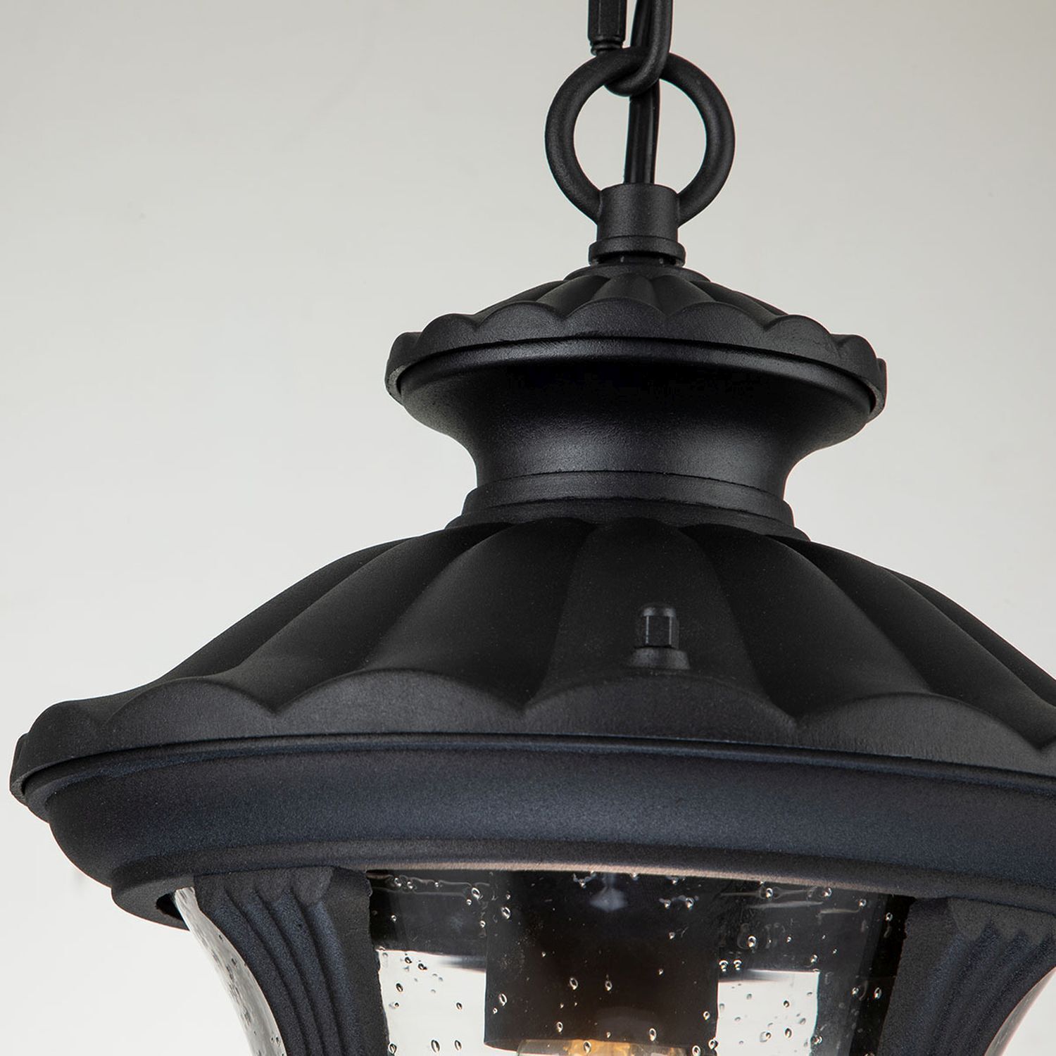 Pendelleuchte außen IP44 B: 23,5 cm Schwarz Vintage Lampe, Laterne