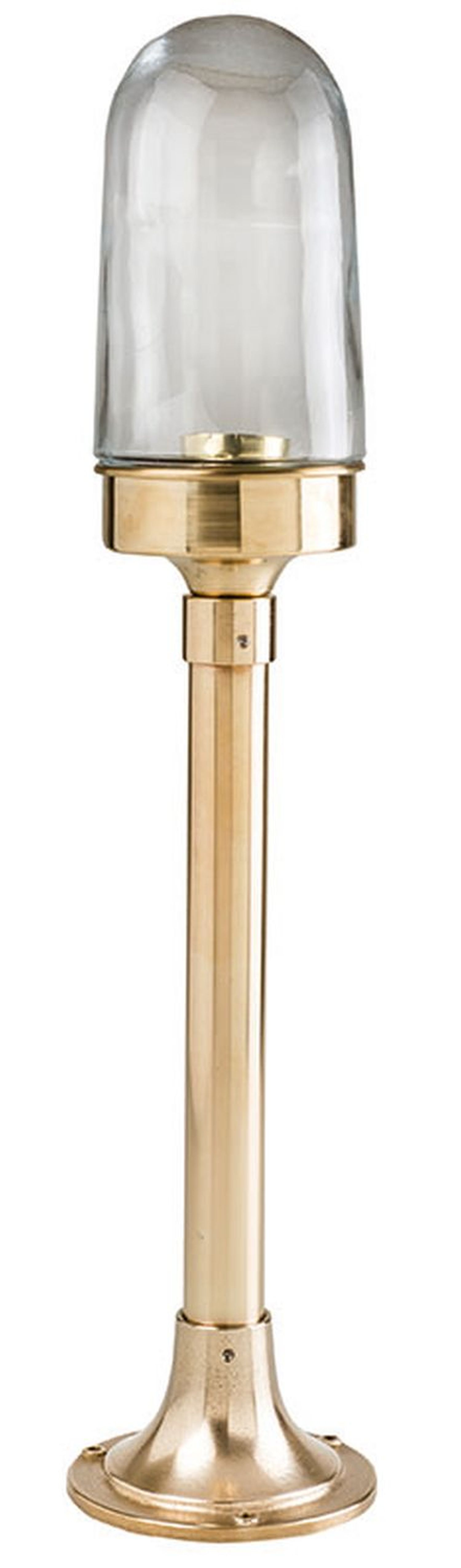 Dekorative Wegeleuchte Messing Glas H:65cm außen