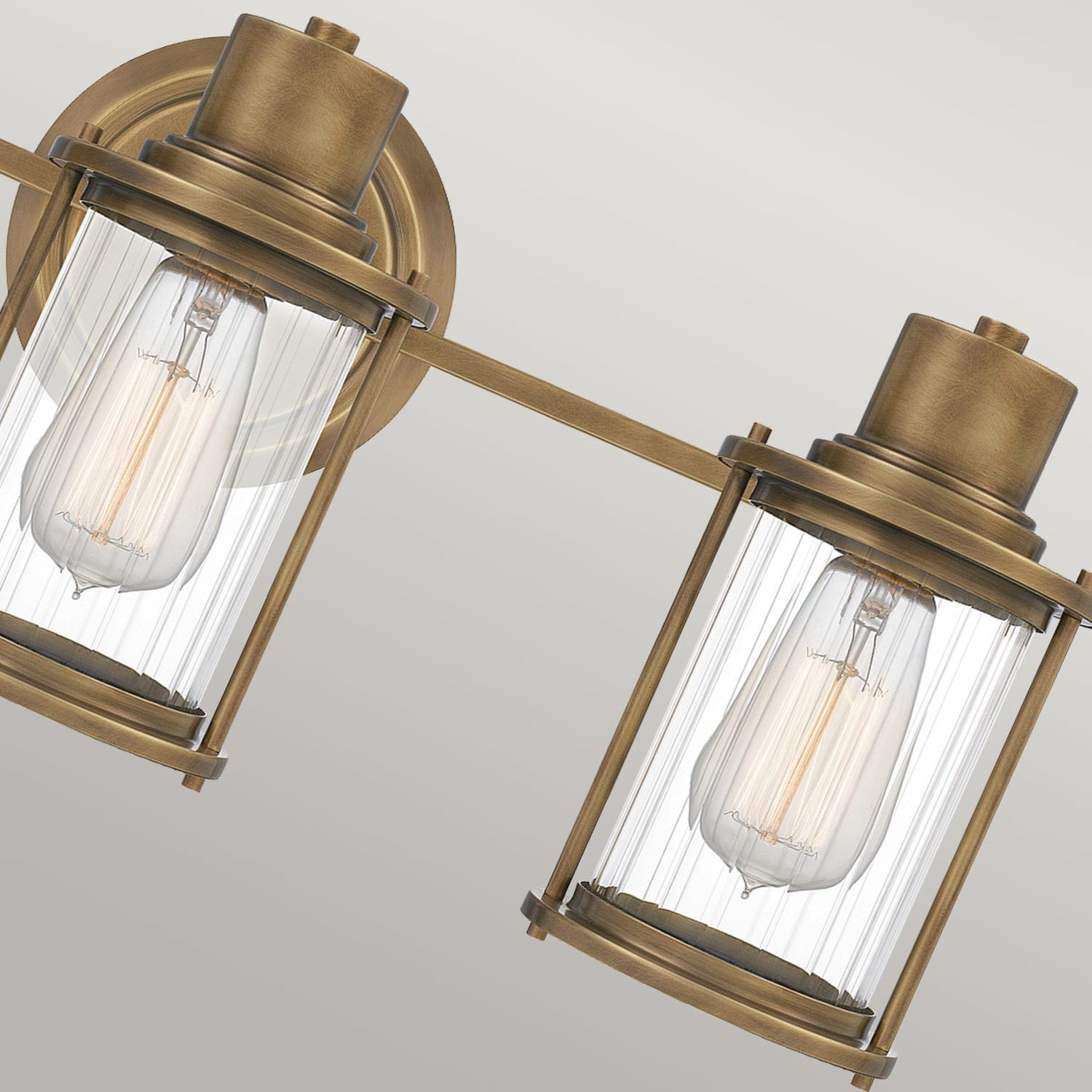 Badleuchte Wand Metall Glas IP44 B: 56 cm 3-flammig länglich