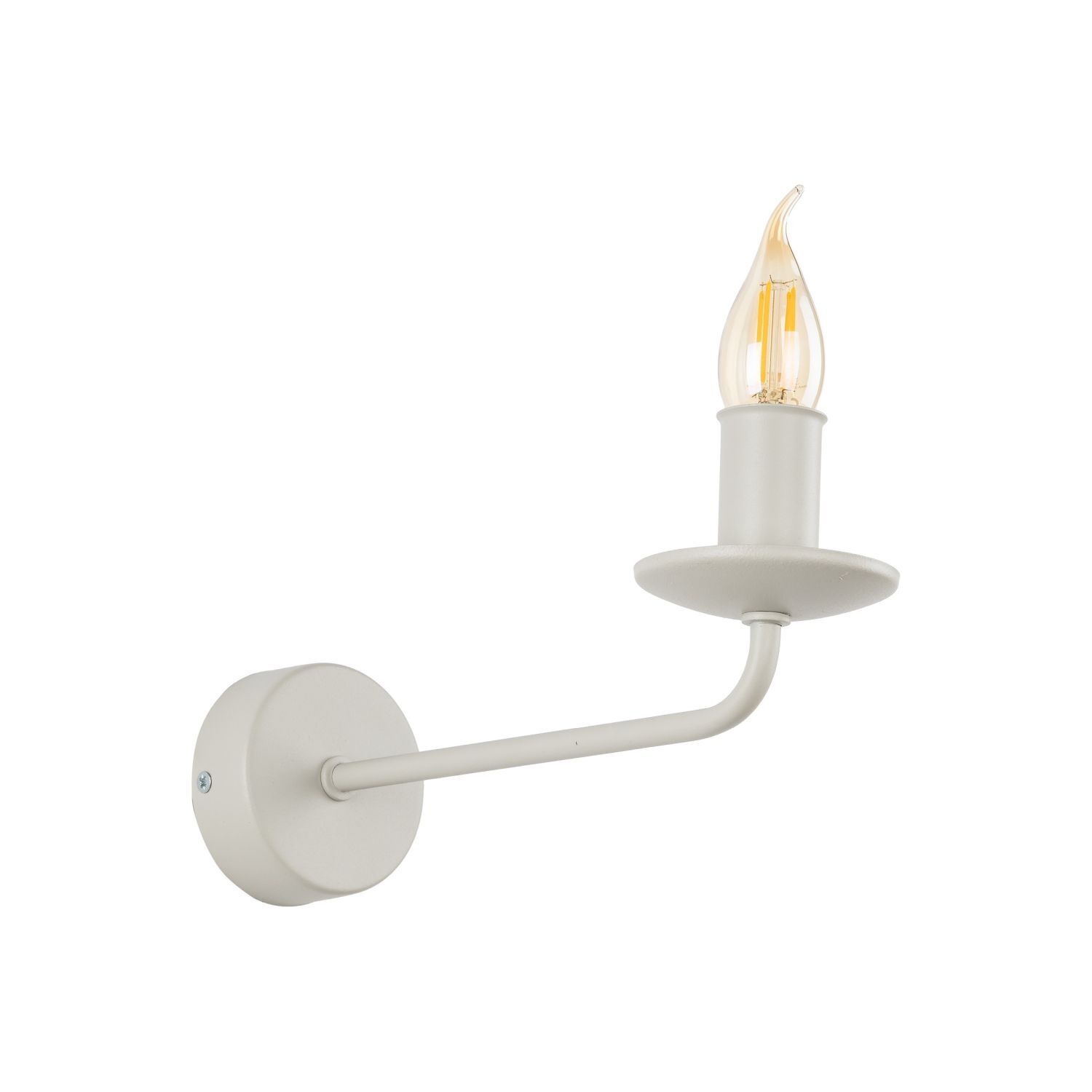 Wandlampe Rustikal Metall Beige H: 23 cm klein für E14