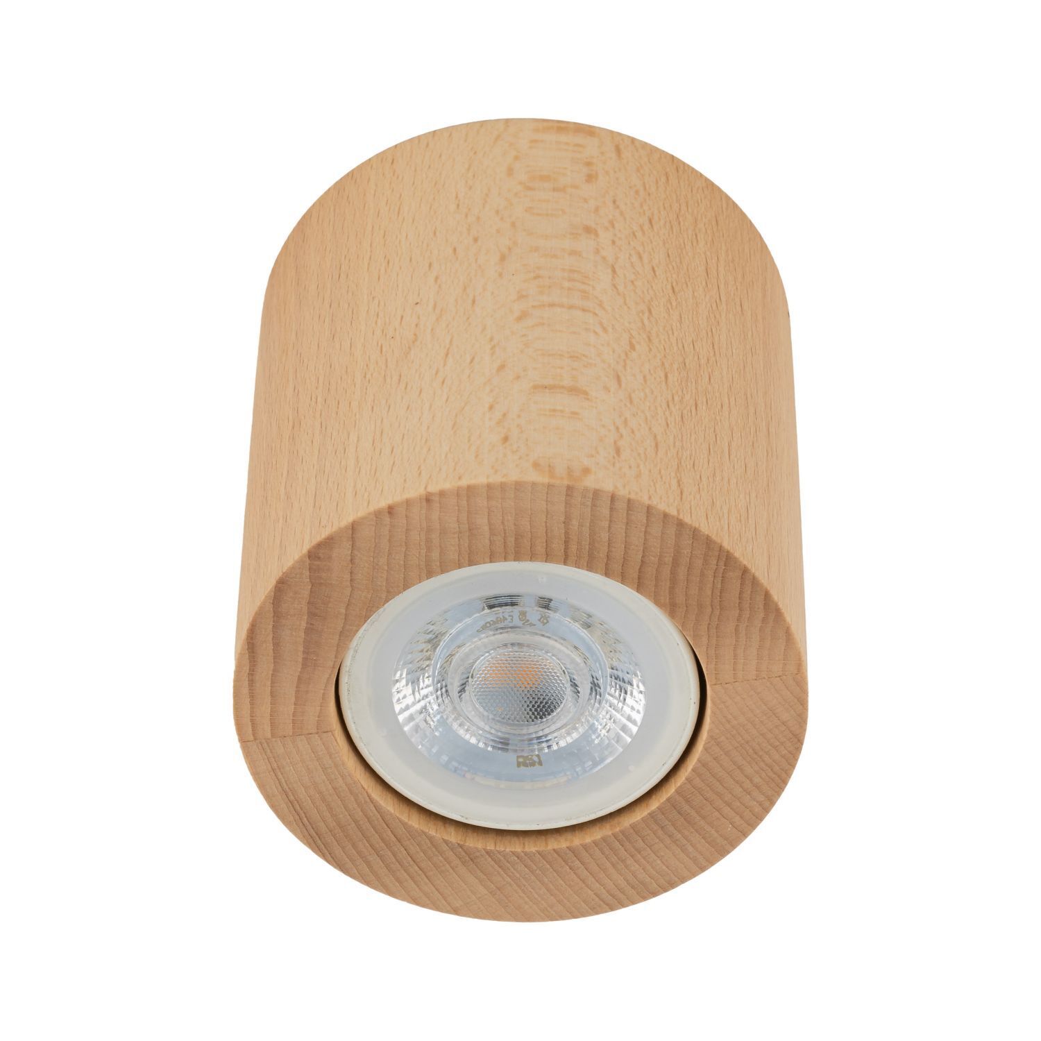 Deckenspot Holz GU10 Ø 8 cm rund H: 8,5 cm in Buche Deckenspot Holz GU10 Ø 8 cm rund H: 8,5 cm in Buche