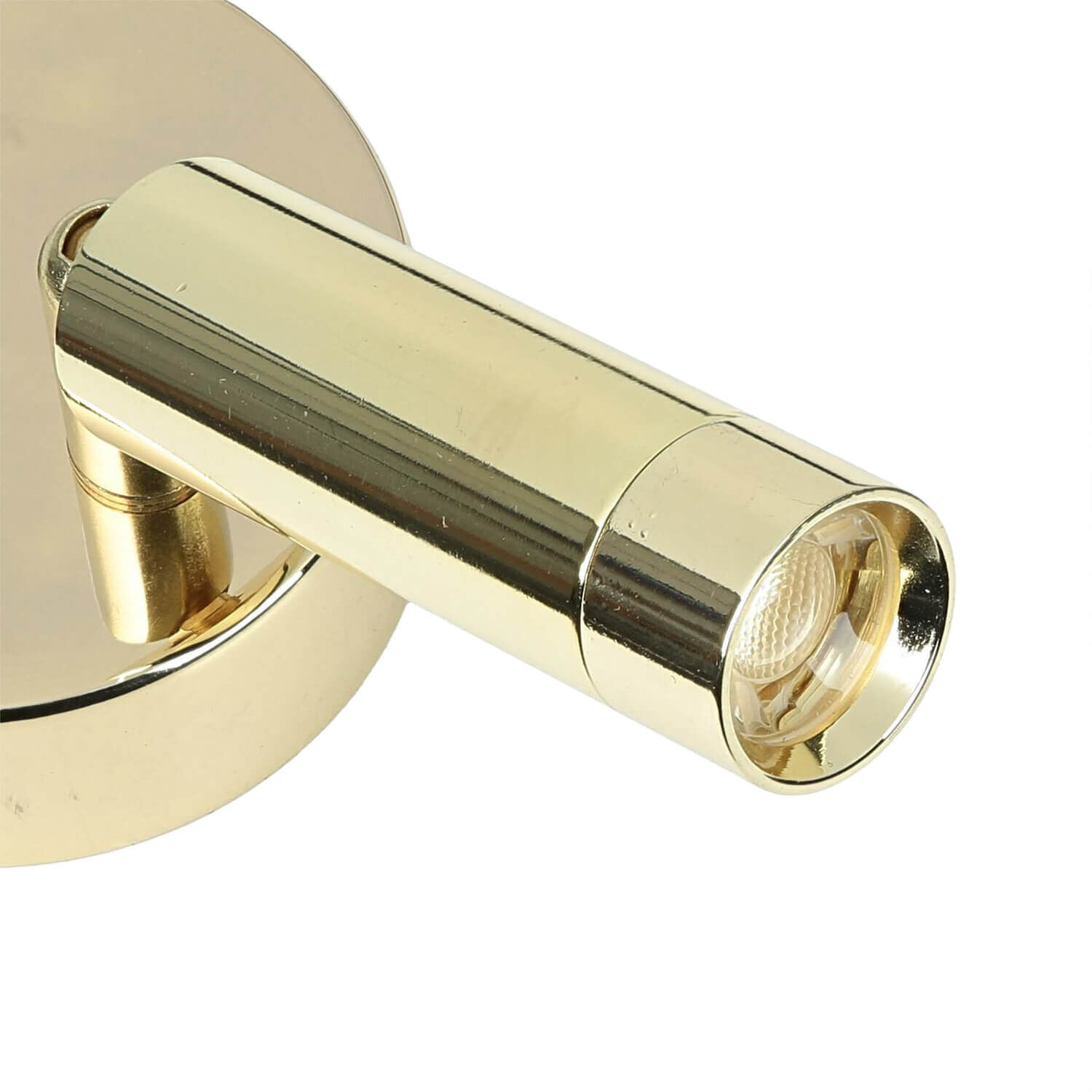 LED Wandstrahler mit Schalter Metall verstellbar Gold