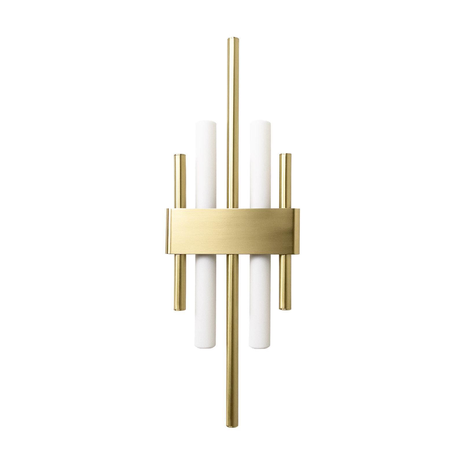 Wandleuchte Messing Art Déco für 2x S14d H: 50,5 cm