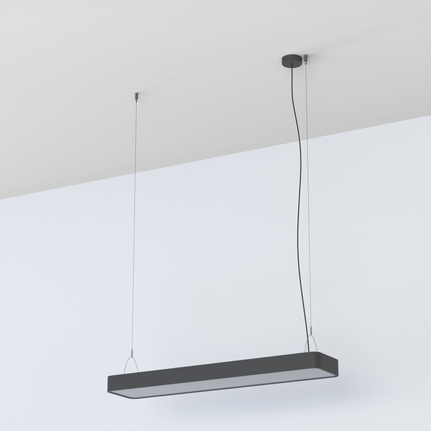 Hängelampe warmweiß T8 LED 3000 K 2300 lm Aluminium B: 93,5 cm