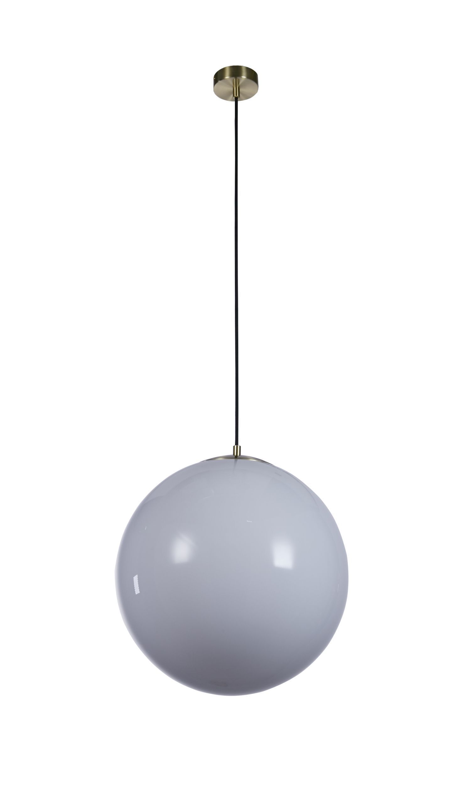 Wohnliche Hängelampe Glas Metall in Messing E27 Ø40 cm
