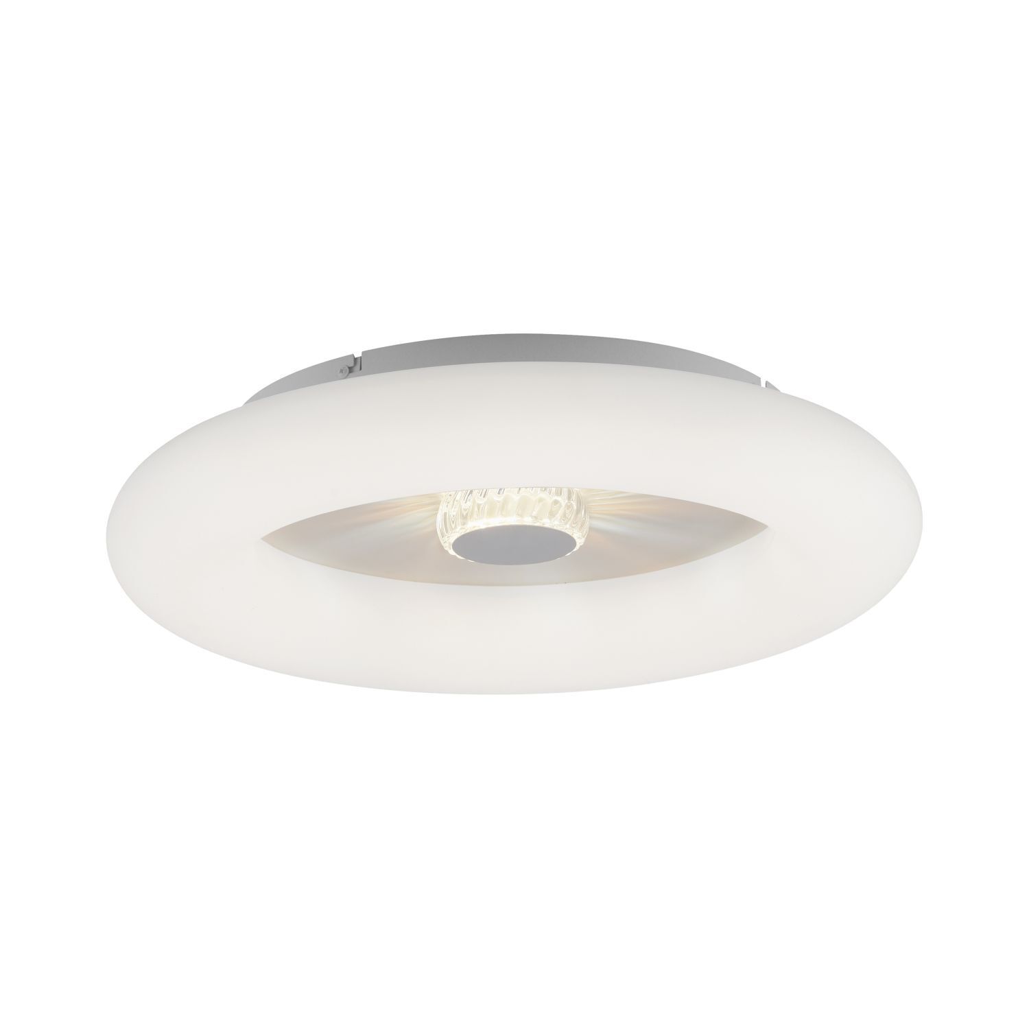 Weiße LED Deckenlampe mit Dimmer Fernbedienung Ø50 cm