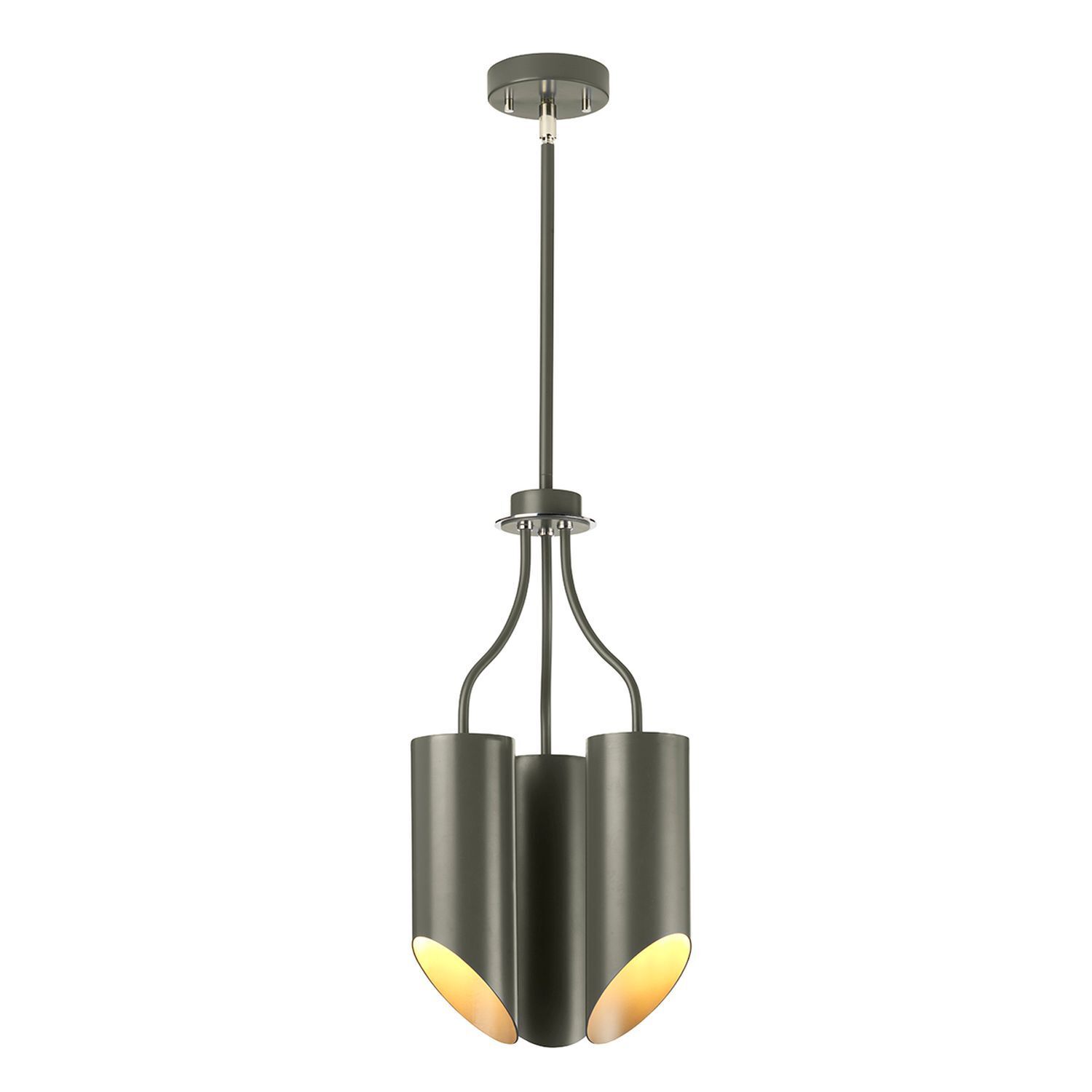 Deckenleuchte LEYRE Grau Dunkel Nickel Ø27cm Lampe