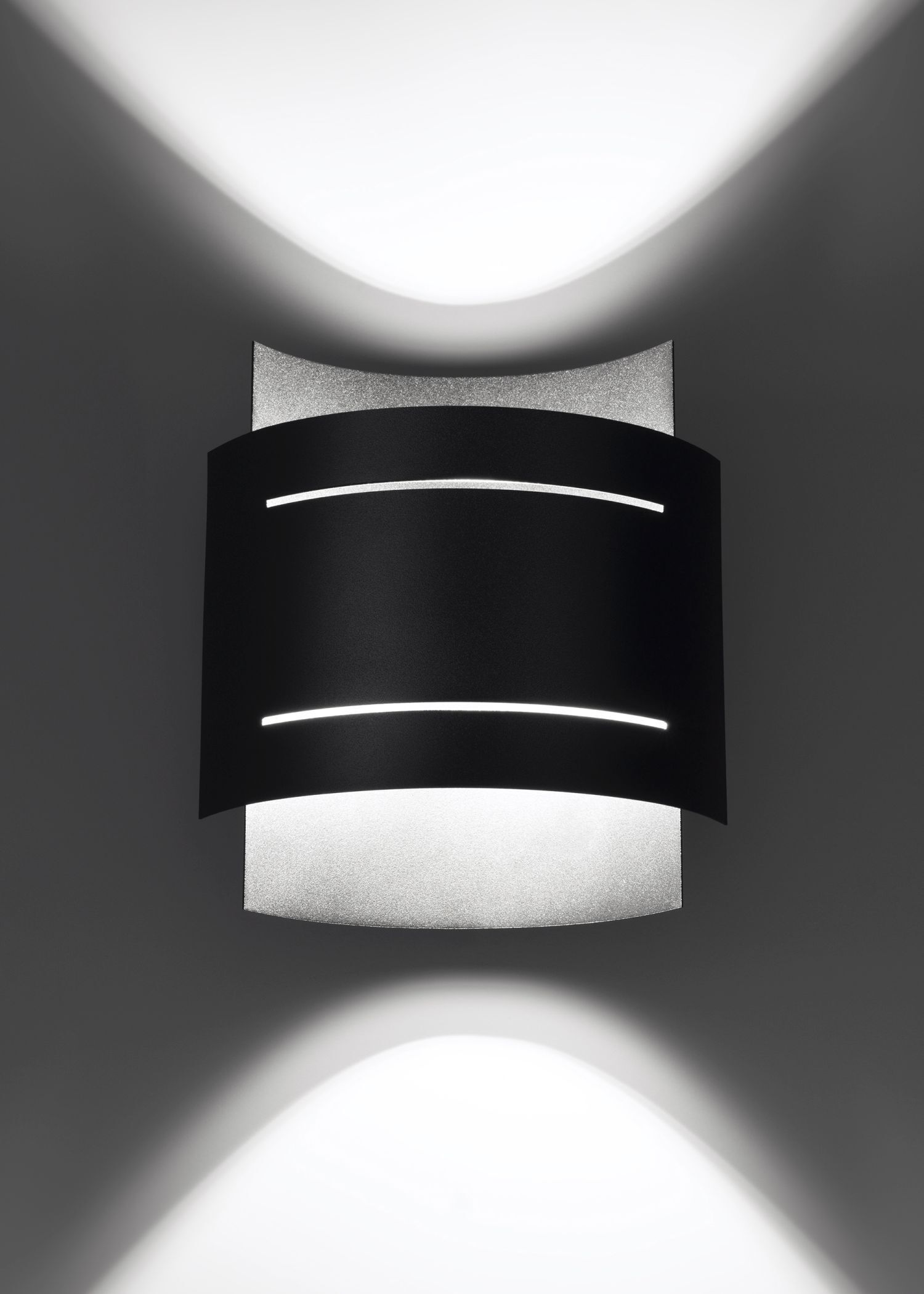 Wandlampe innen Schwarz Metall Up Down indirektes Licht