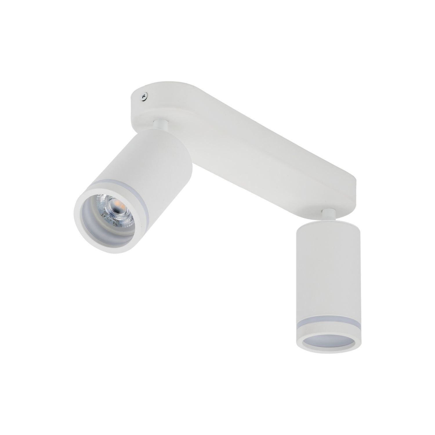 Deckenlampe Weiß Metall 43,5cm verstellbar 2-flammig GU10 Badezimmer, Drinnen, Zimmer, Duscharmatur