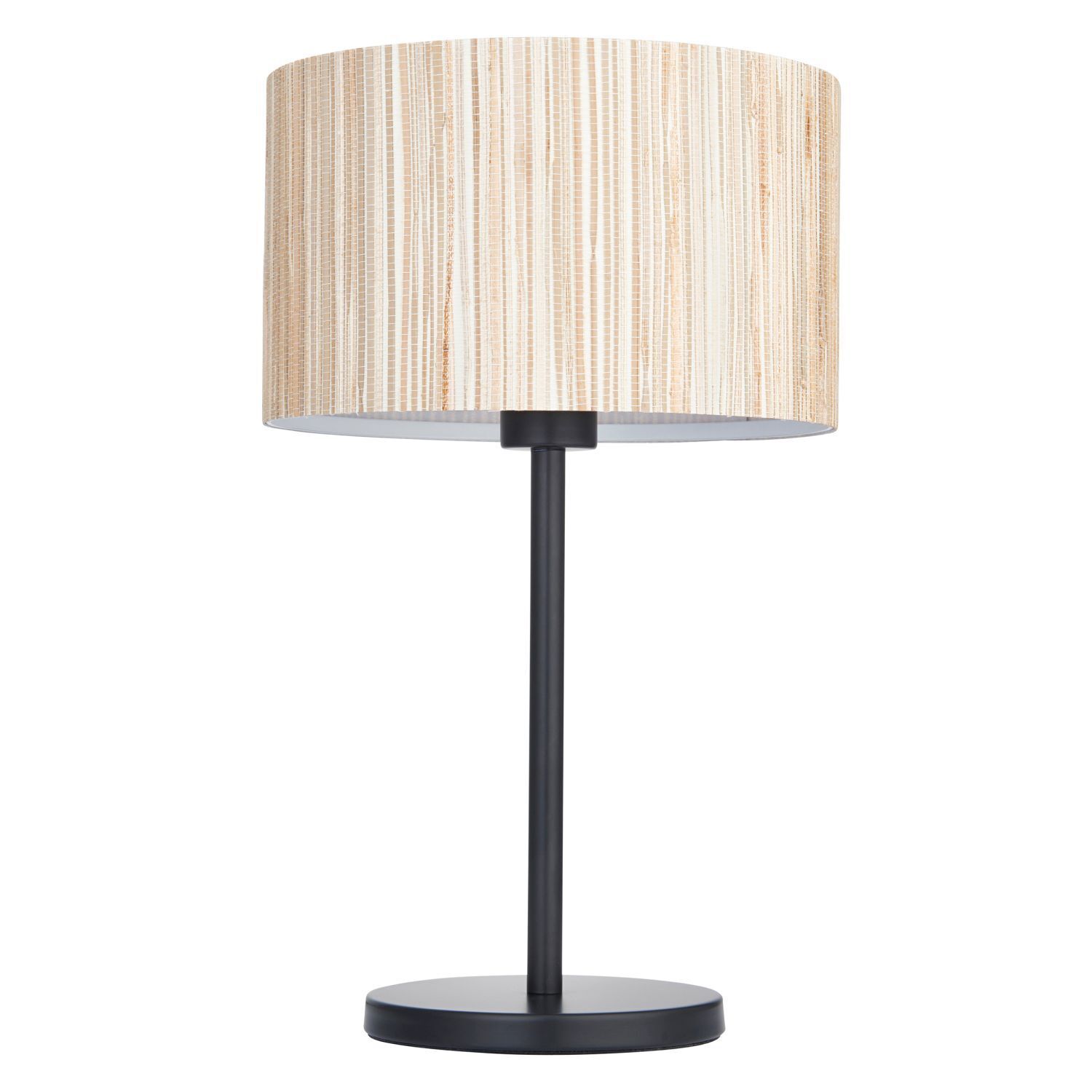 Tischleuchte E27 41 cm hoch Seegras Metall Modern Boho