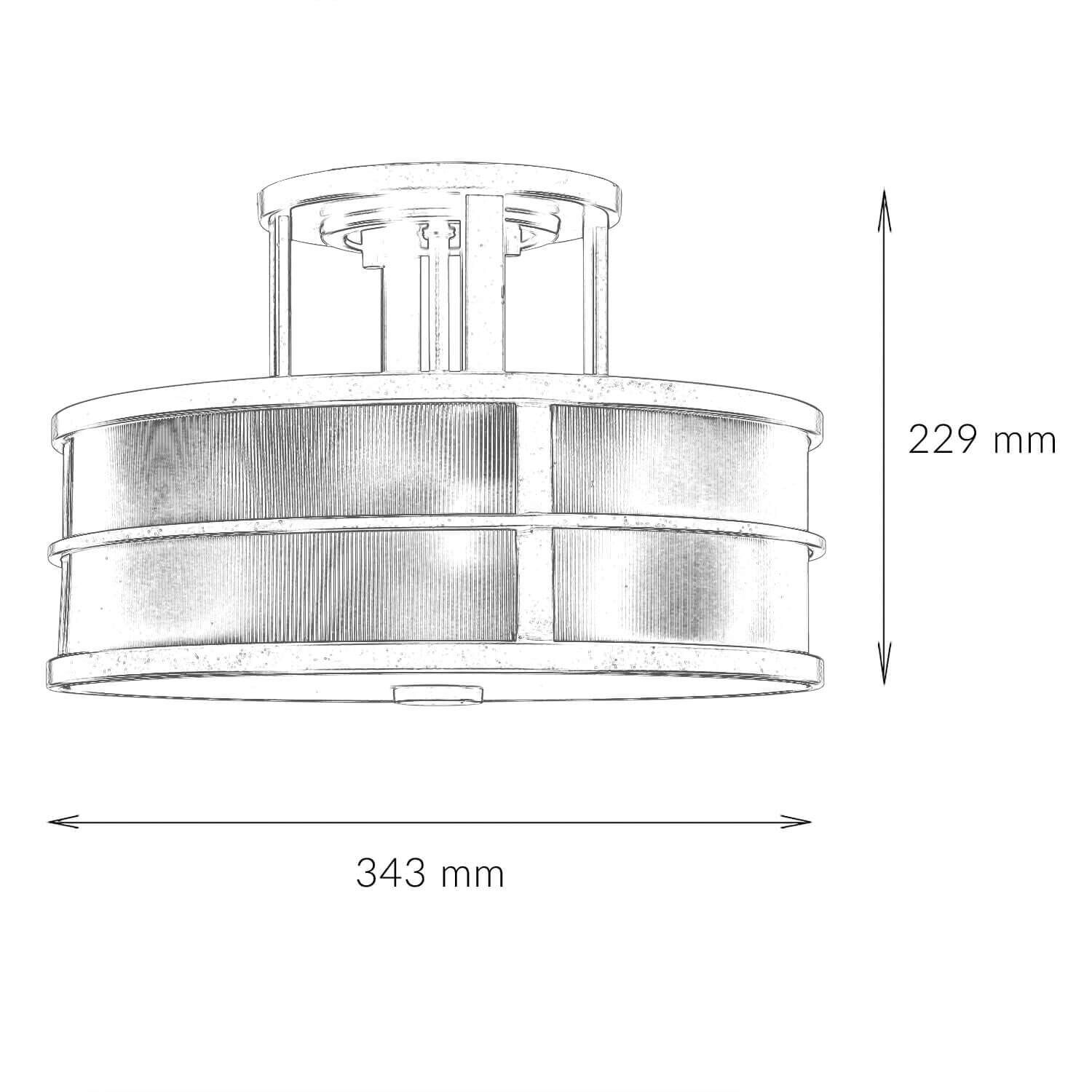 Deckenleuchte SHOJI Creme Ø34cm Wohnzimmer Lampe