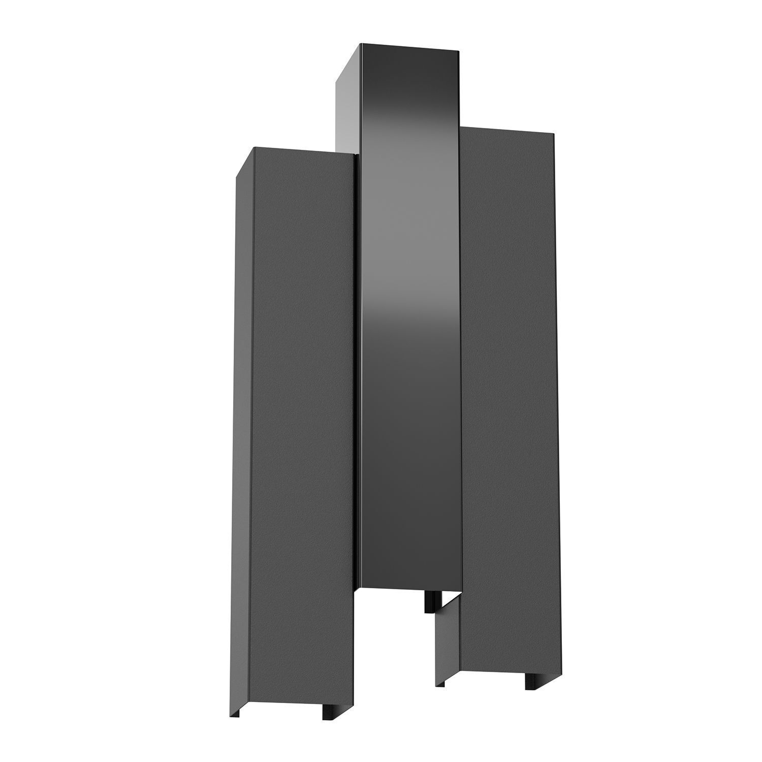 Wandlampe Metall Schwarz H:72 cm GU10 indirektes Licht