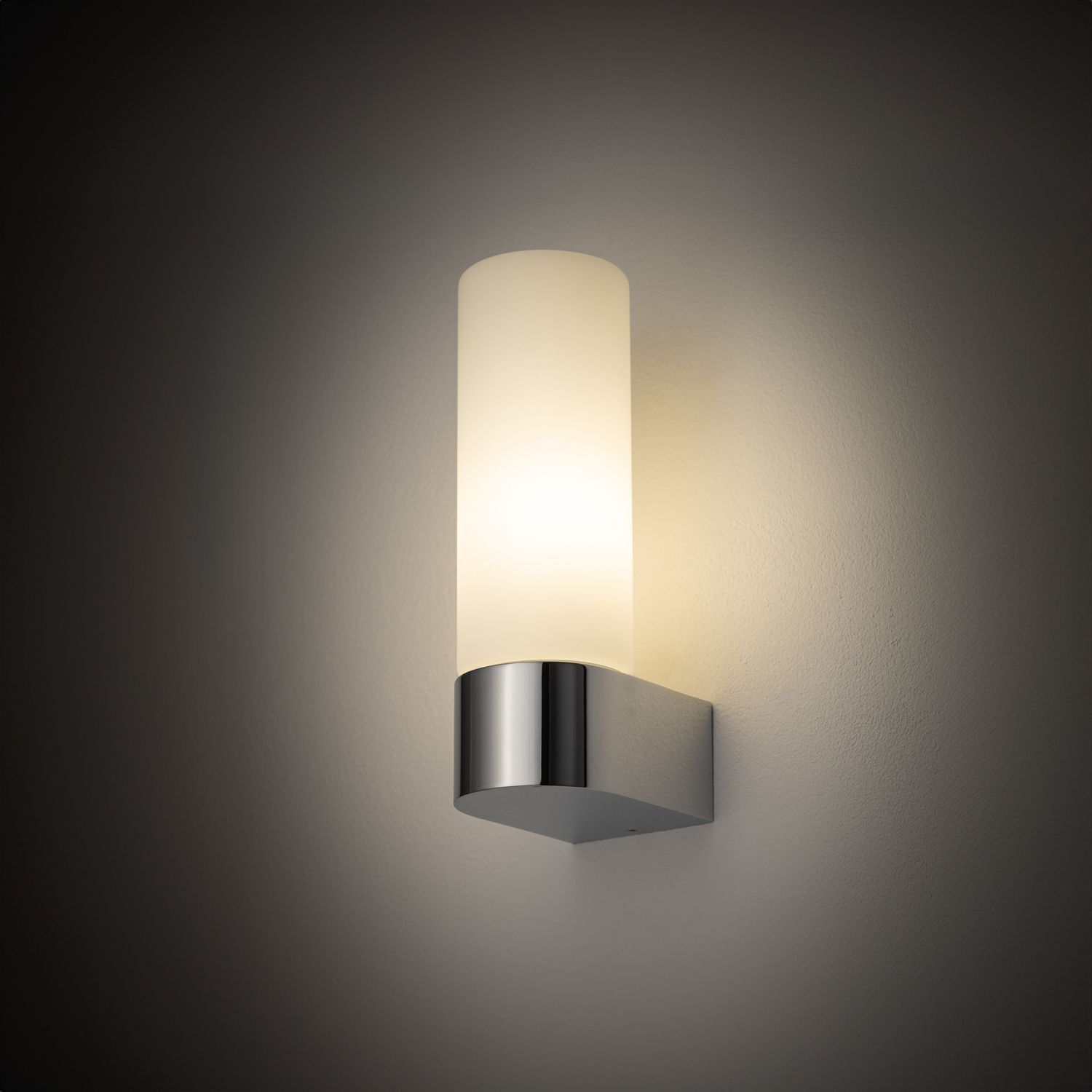 Wandleuchte Glas Aluminium G9 IP44 H:16,5 cm in Chrom