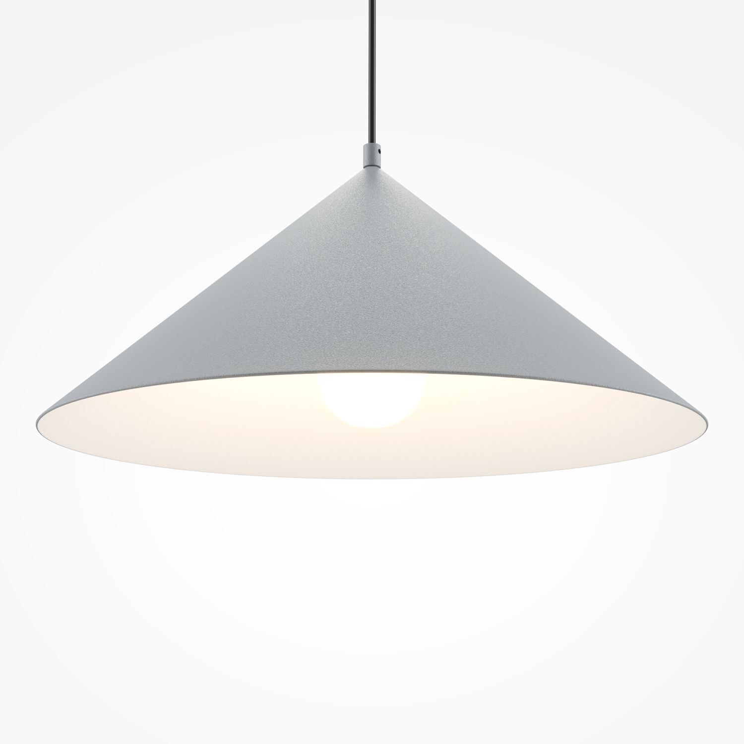 Hängelampe Metall E27 Ø 35 cm rund H: max. 318 cm Grau