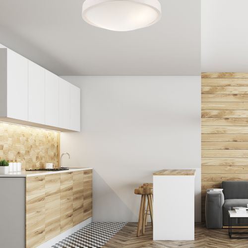 Deckenleuchte FERNLY Weiß Modern rund Wohnzimmer
