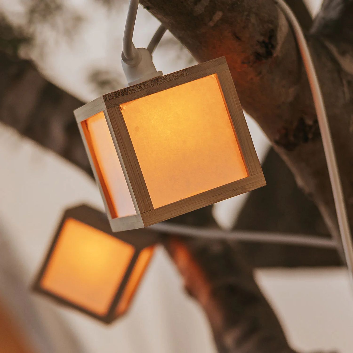 LED Solarlichterkette IP44 Bambus 1800 K 5 m lang TAIYO Lampe