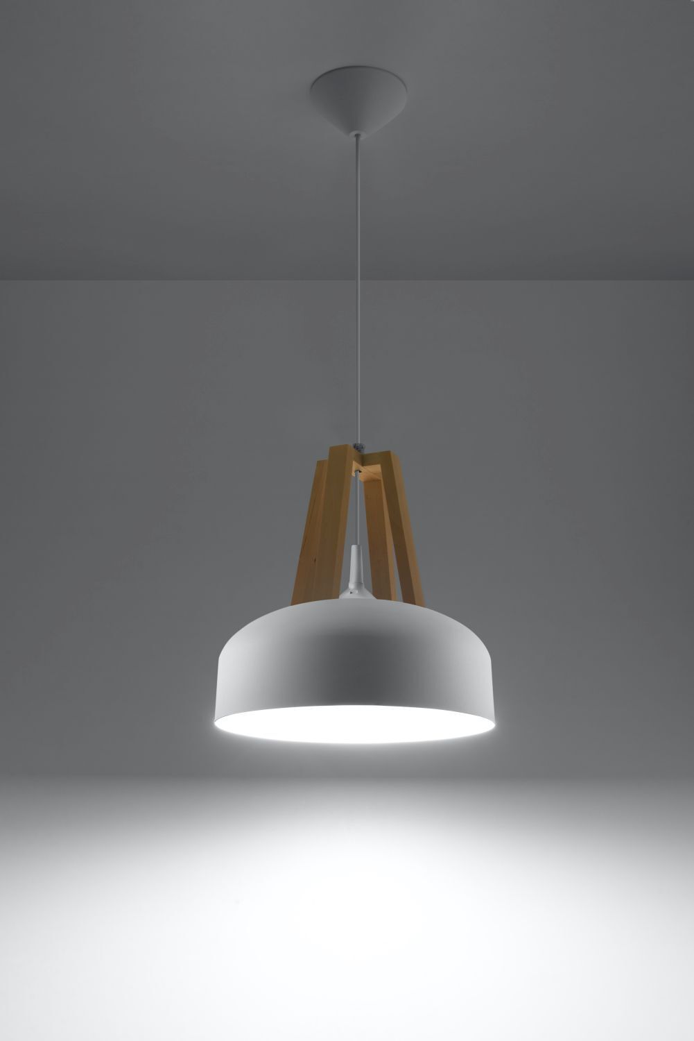 Hängeleuchte Weiß Ø30cm rund Retro vielseitig MANILIA