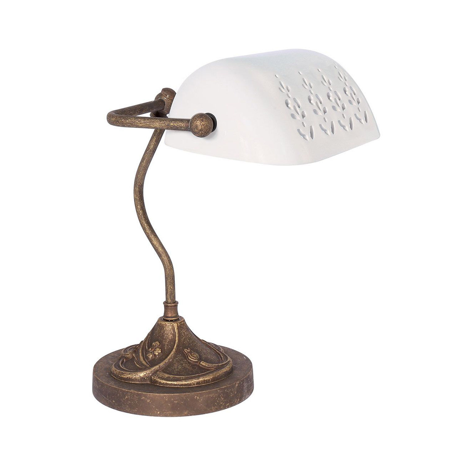 Lampe, Tischlampe, Lampenschirm, Bronze