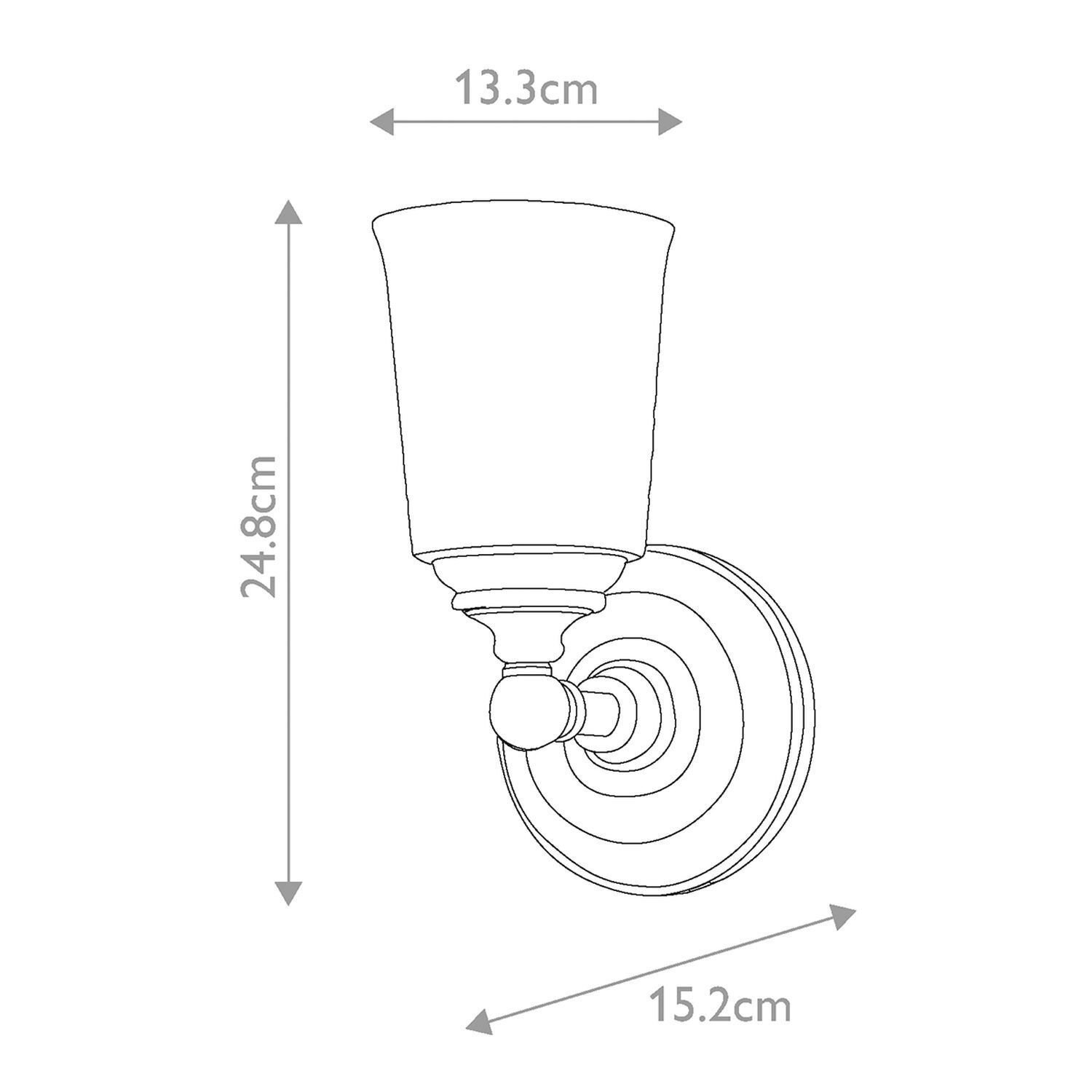 Badlampe Wand LED G9 IP44 warmweiß 3000 K Glas Metall