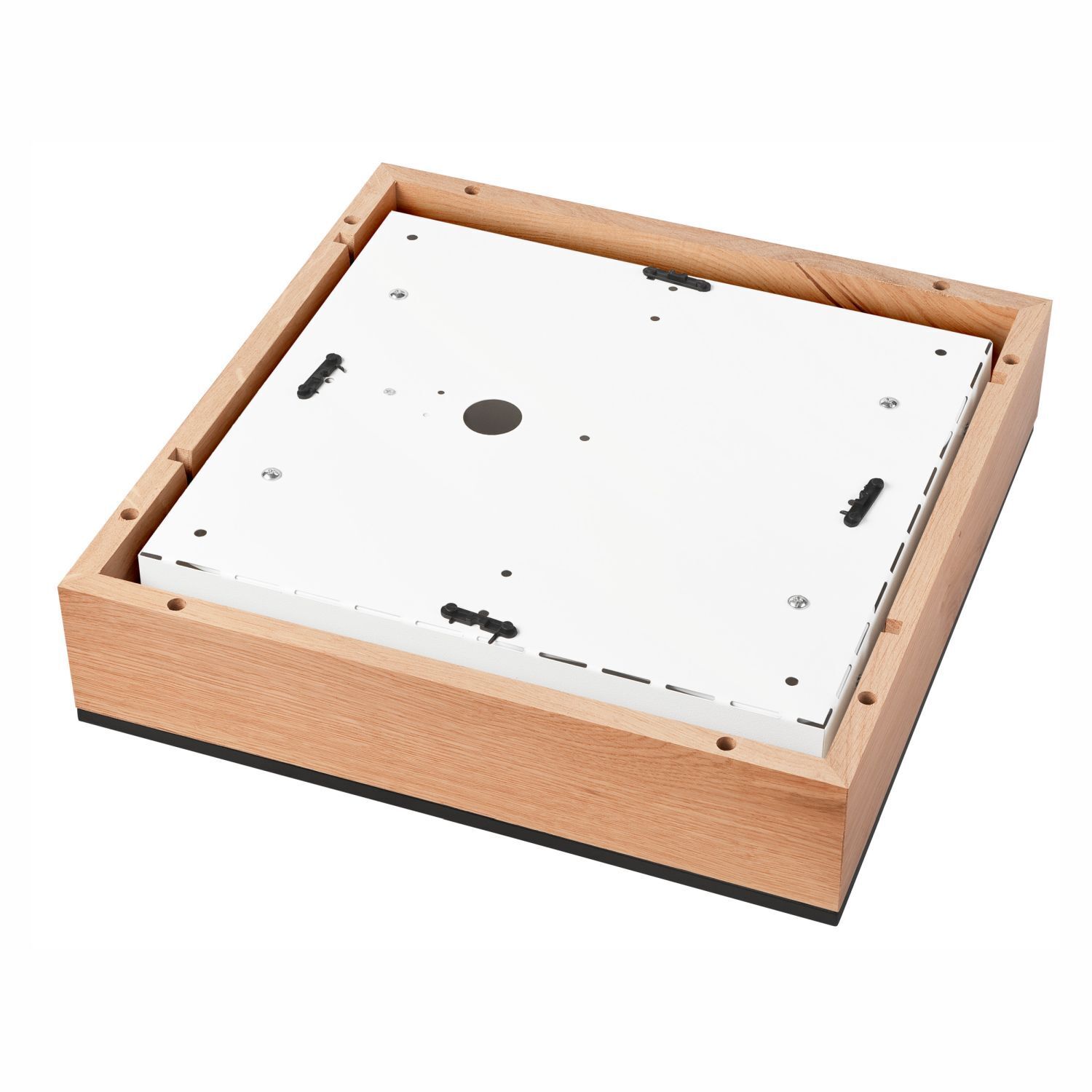 Deckenleuchte Holz B: 39 cm klein quadratisch in Eiche 4x E27 Schublade, Mobiliar, Sperrholz, Kiste, Whirlpool-Badewanne