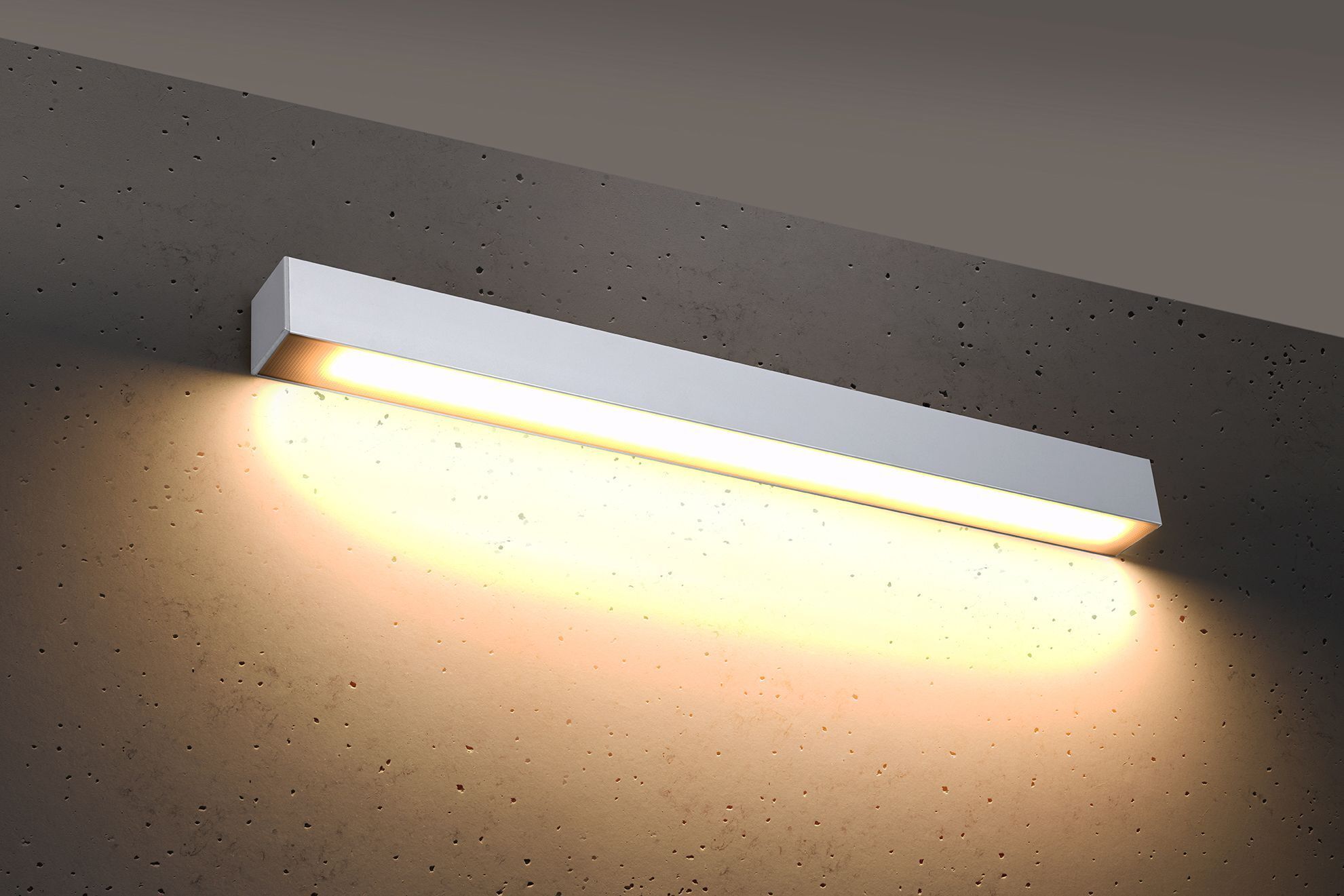 LED Wandlampe Weiß 67 cm länglich blendarm 3000 K Deckenleuchte, Beleuchtung