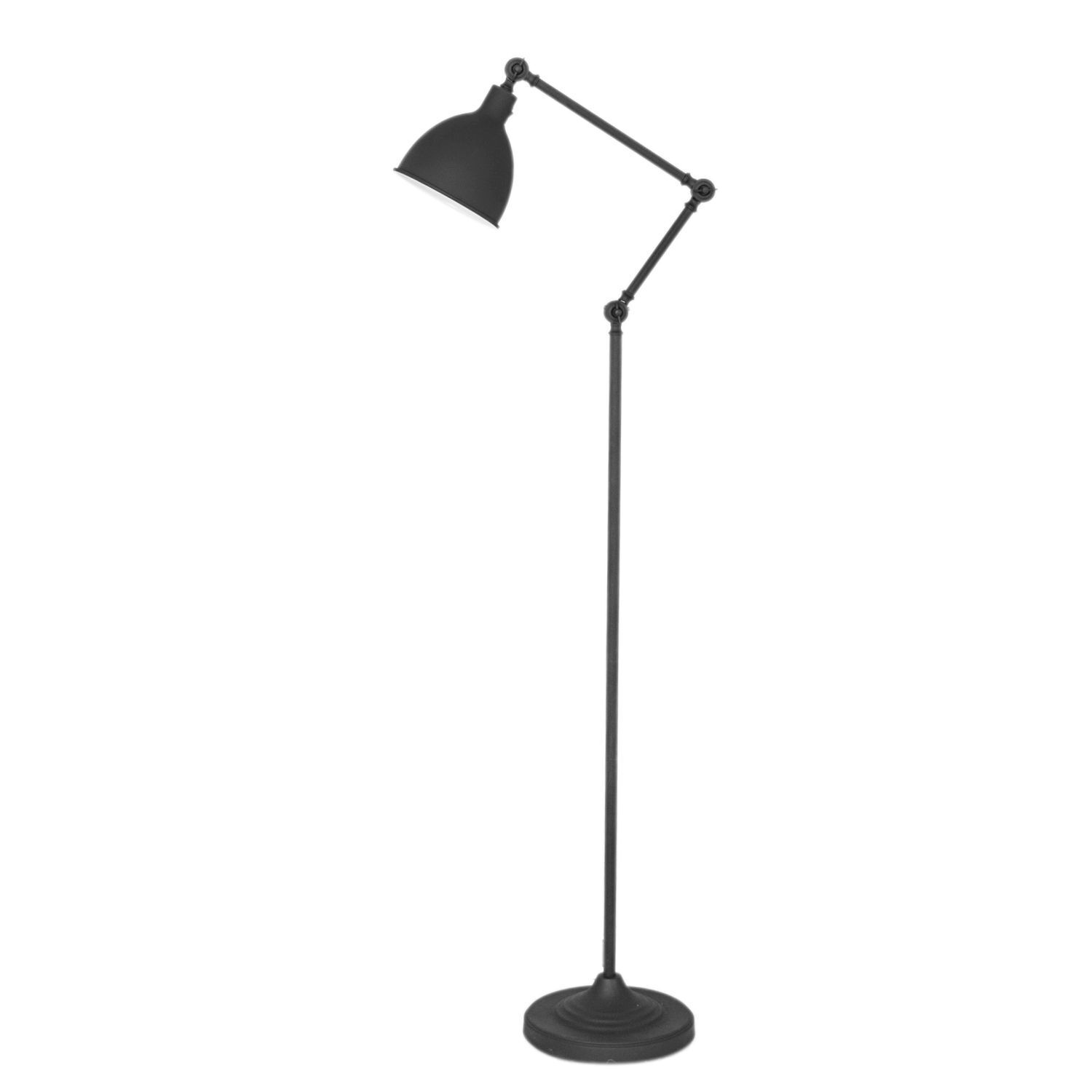 Stehlampe Metall 147 cm Schwarz E27 Retro Design Gelenkarm