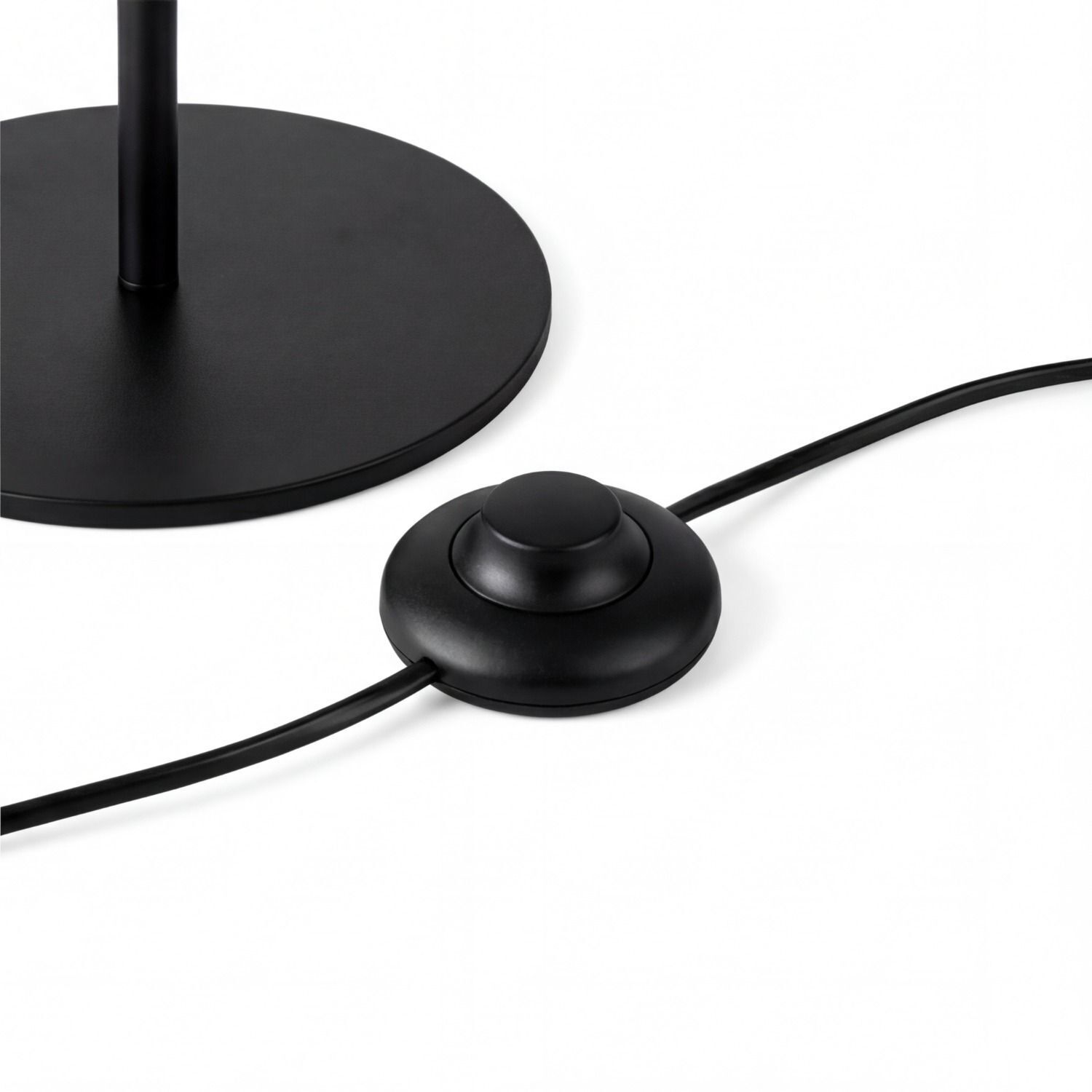 Stehlampe Schwarz Rauchglas Metall Schalter 160 cm E27 tischlampe, lampenständer, metall, schwarz, kabelgebundene lampe