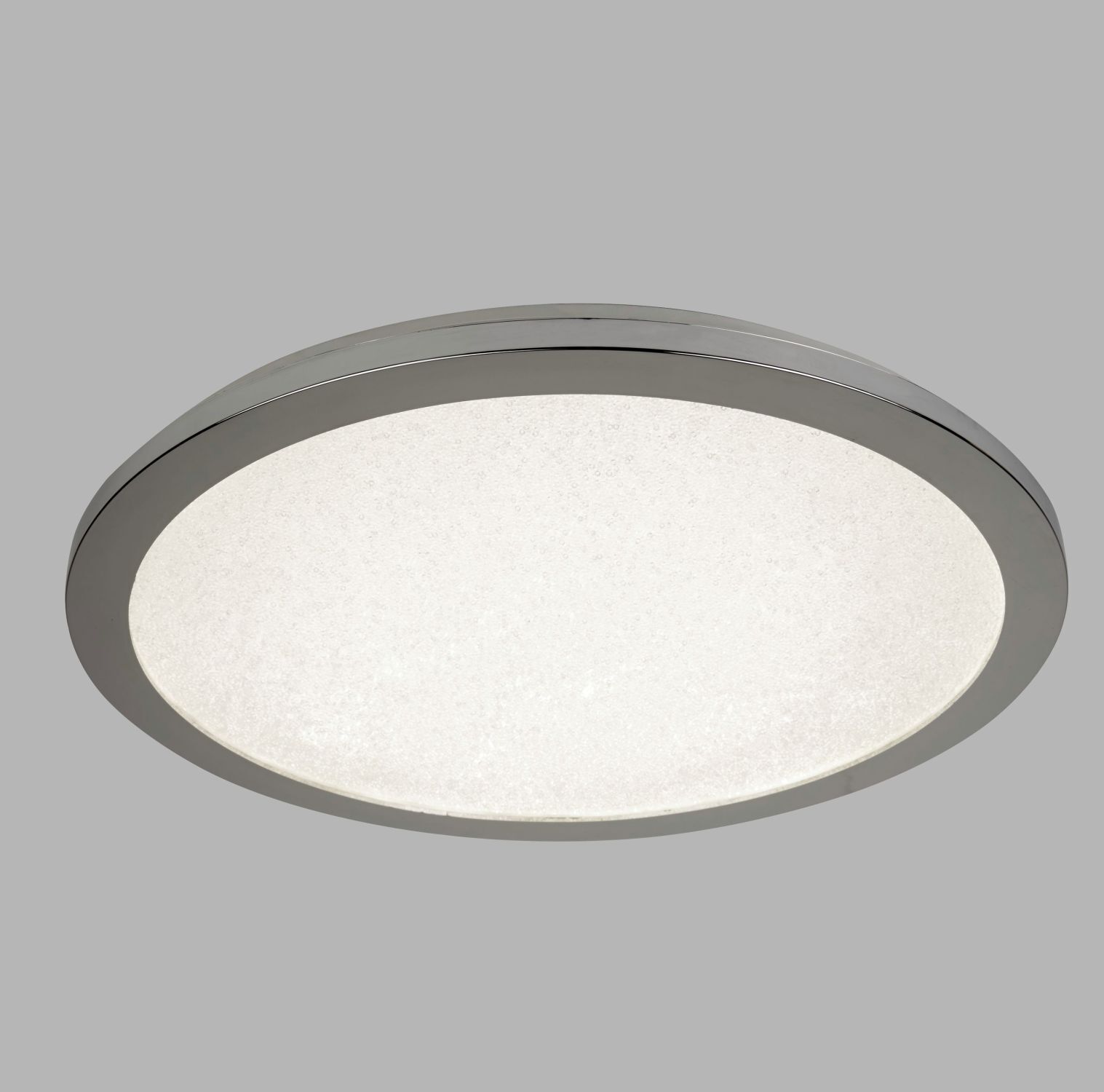 LED Deckenleuchte Bad IP44 D: 30 cm Chrom 4000 K rund flach